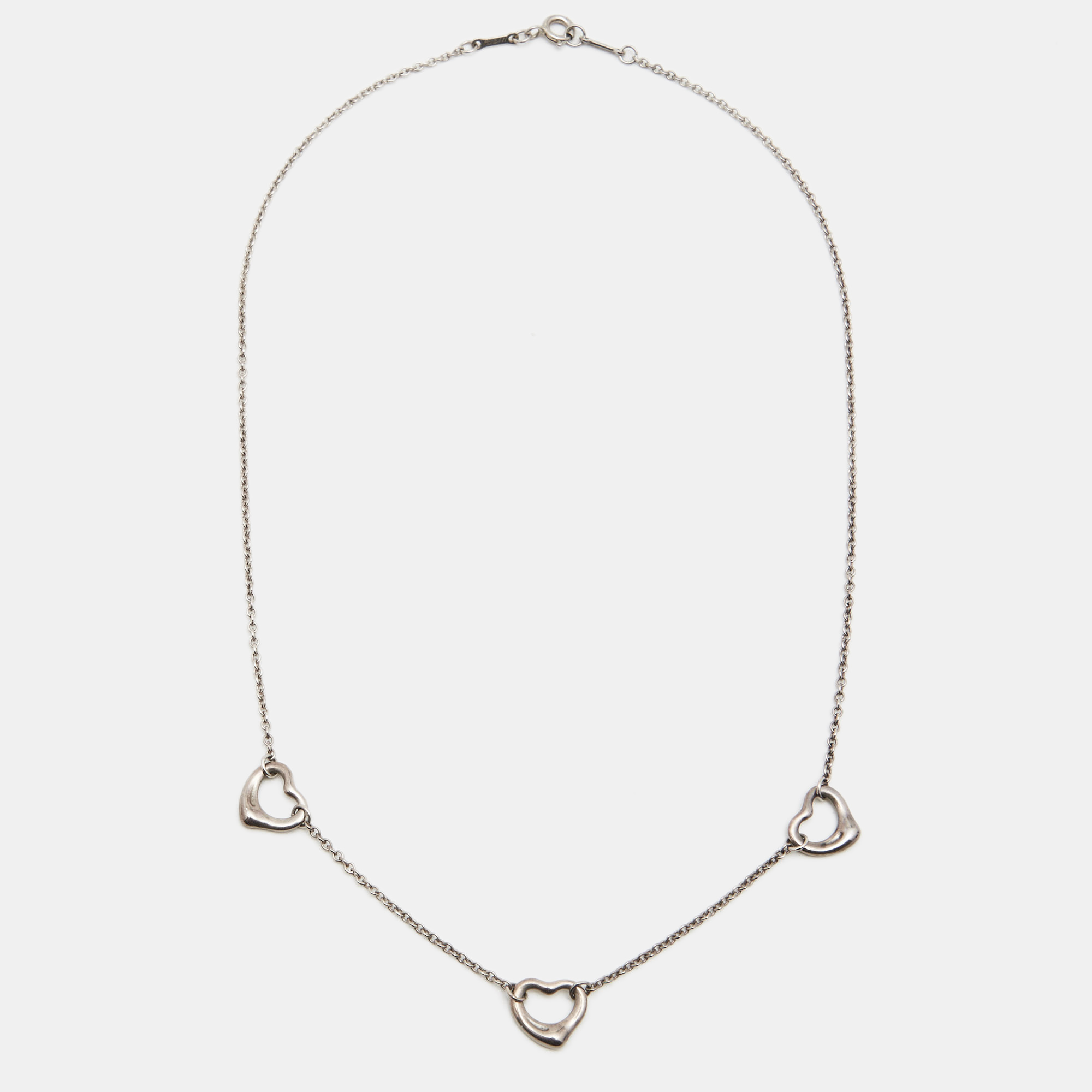 

Tiffany & Co. Elsa Peretti Open Heart Sterling Silver Necklace