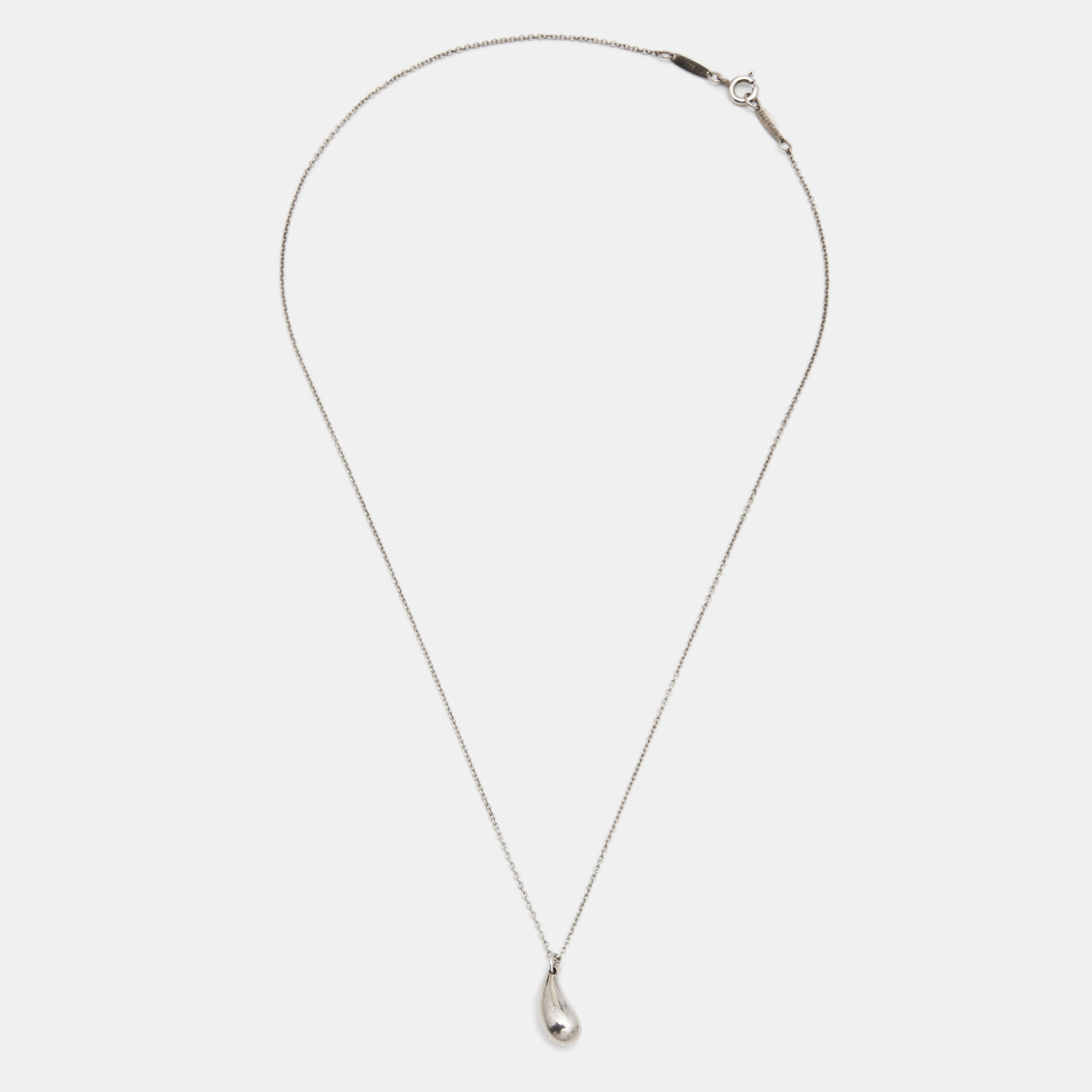 

Tiffany & Co. Elsa Peretti Teardrop Sterling Silver Pendant Necklace