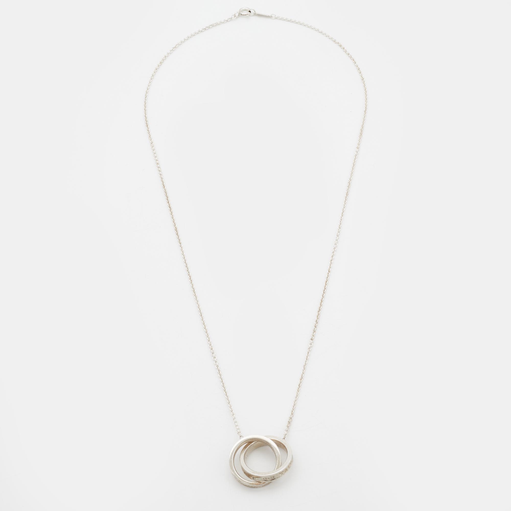 

Tiffany & Co. 1837 Interlocking Circles Sterling Silver Necklace