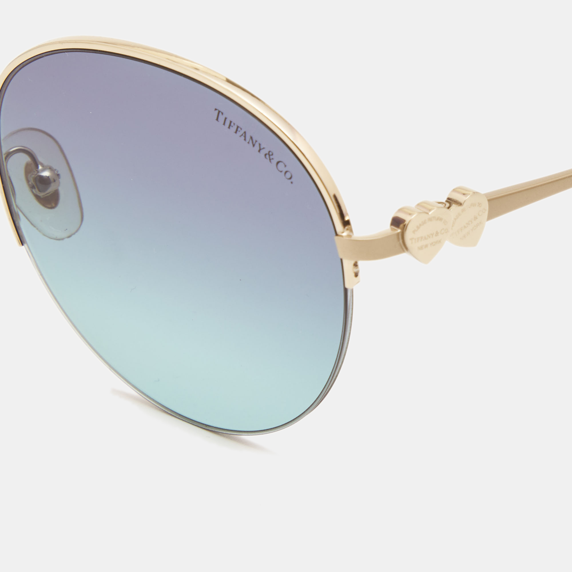 

Tiffany & Co. Blue Gradient Round Sunglasses