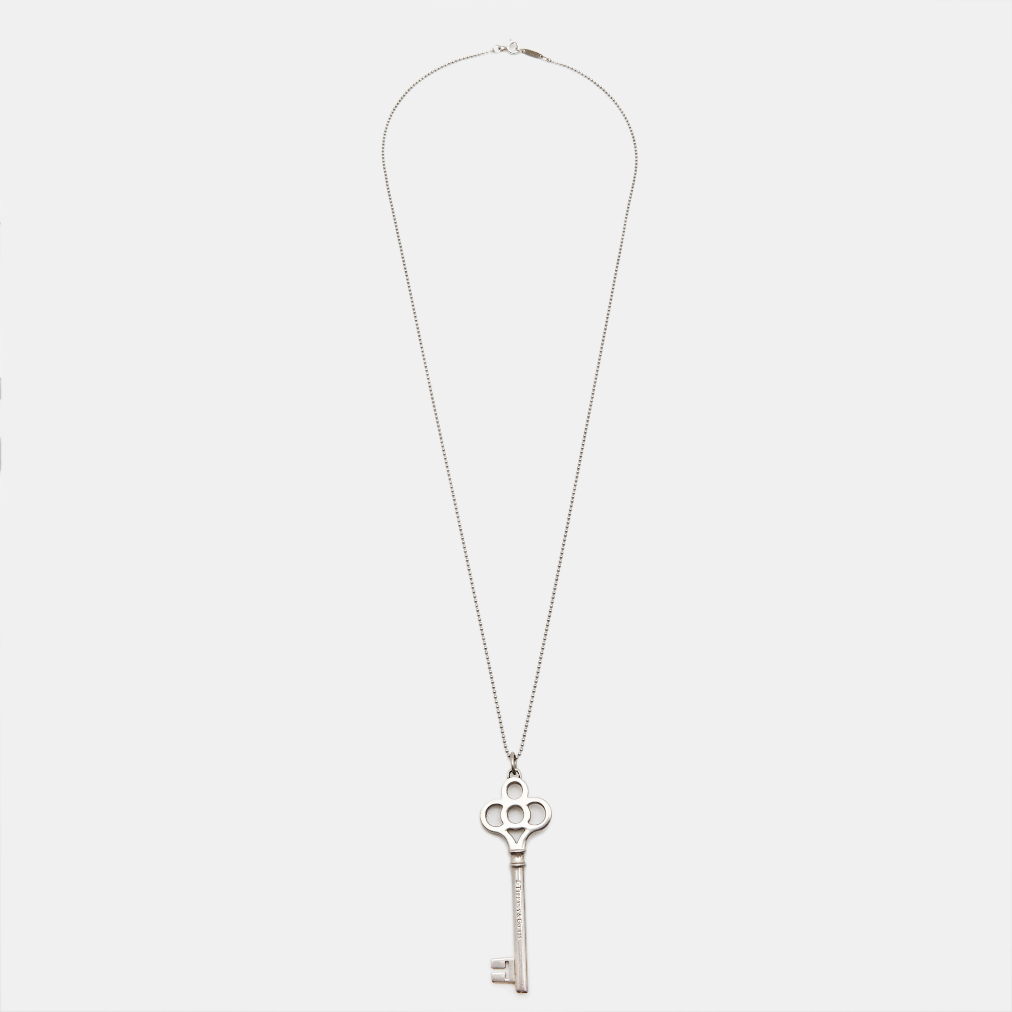 

Tiffany & Co. Crown Key Sterling Silver Pendant Necklace