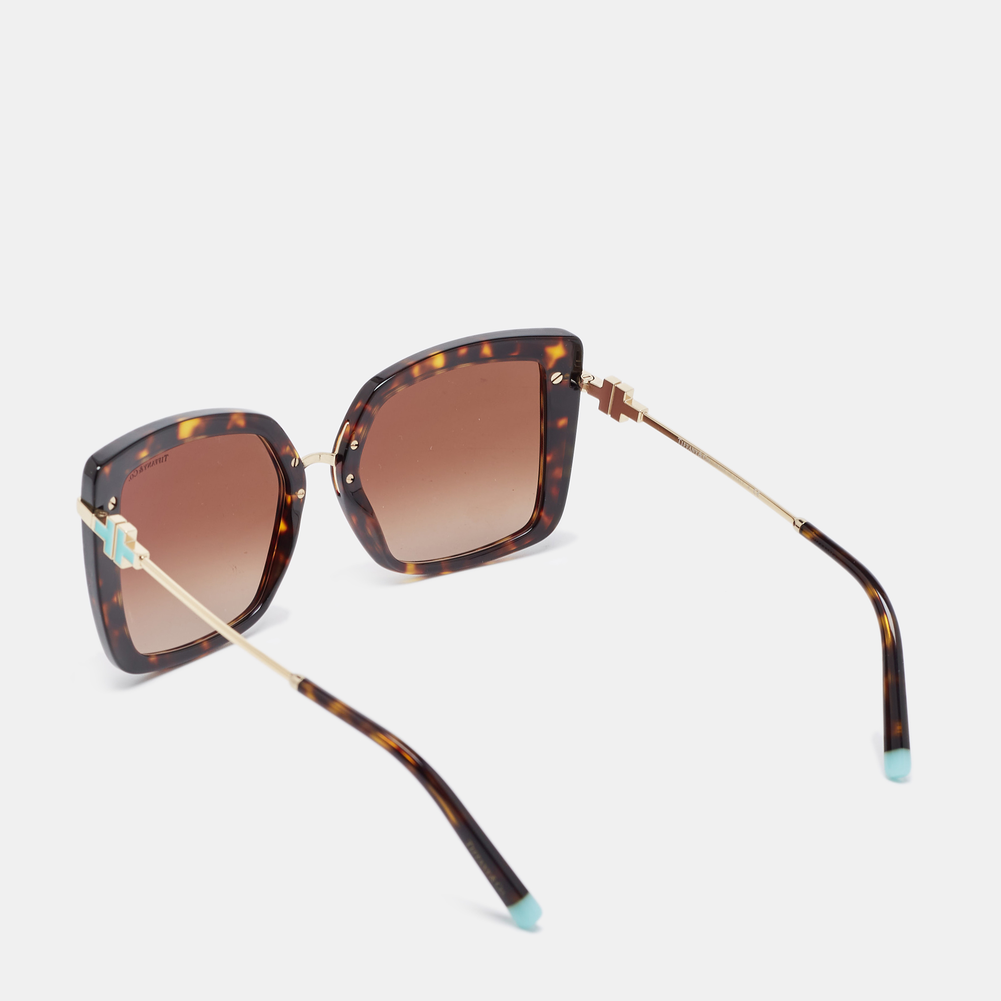 

Tiffany & Co. Brown Tortoise Gradient TF 4185 Square Sunglasses