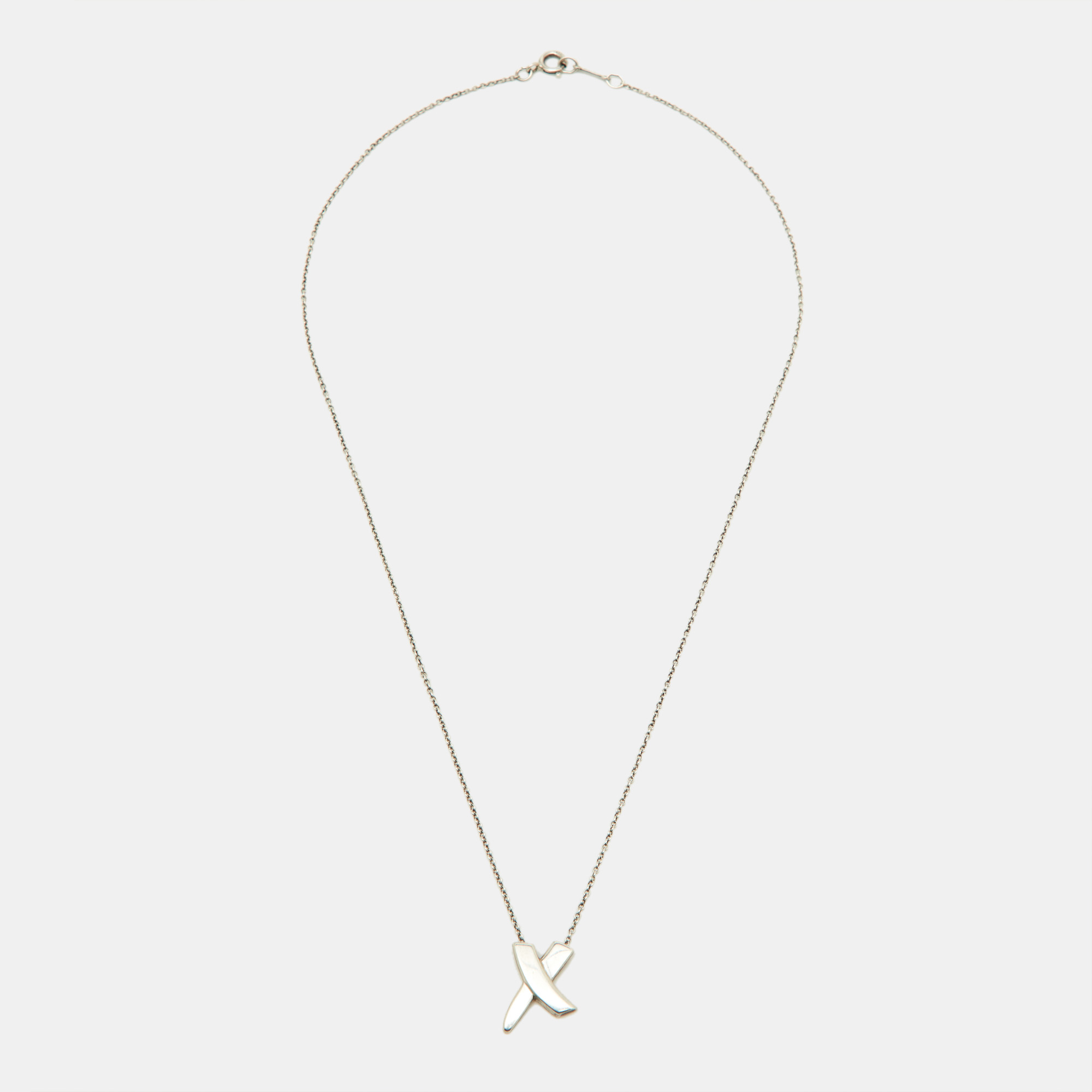 

Tiffany & Co. Paloma's Grafitti X Sterling Silver Pendant Necklace