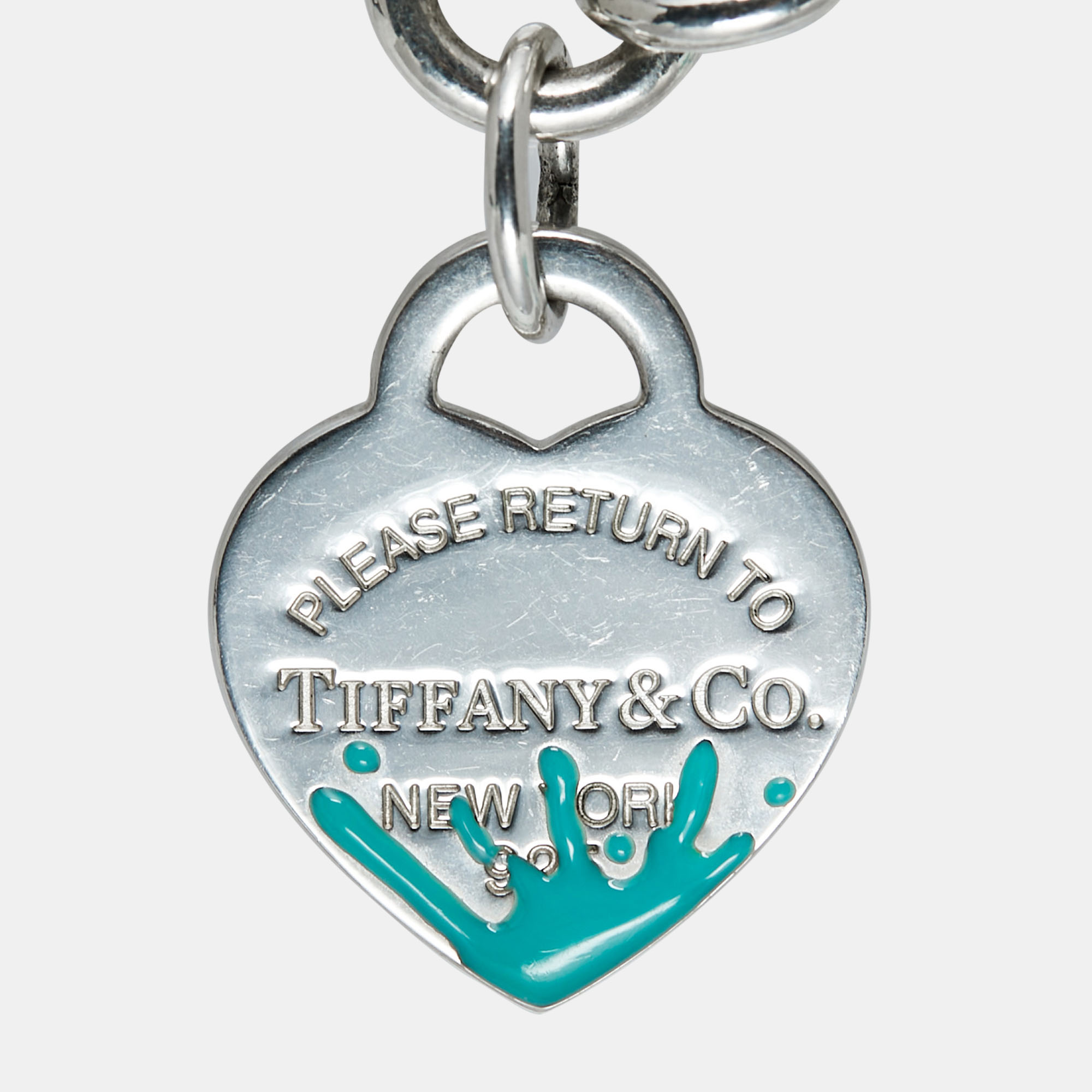 

Tiffany & Co. Return to Tiffany Heart Tag Color Splash Sterling Silver Charm Bracelet