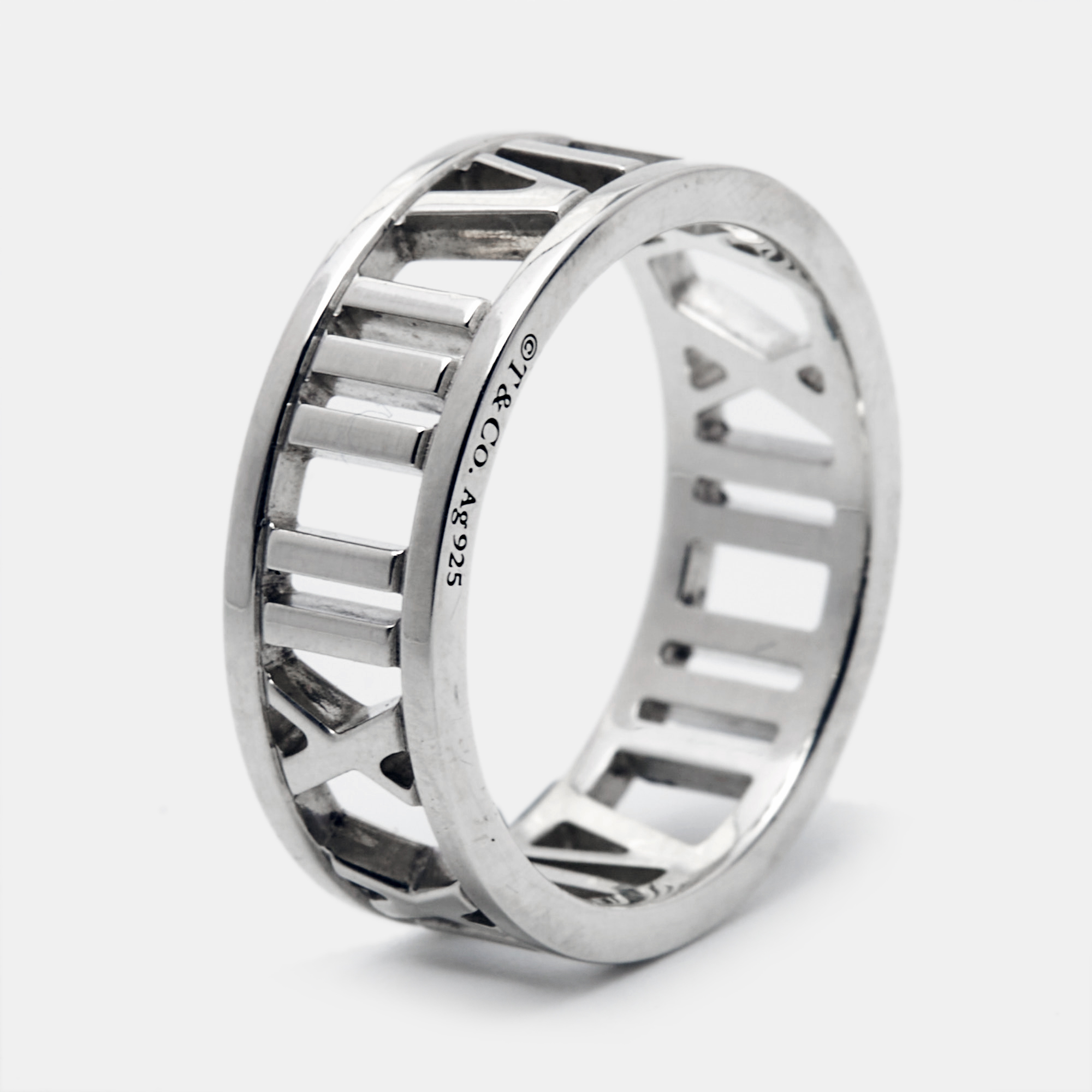

Tiffany & Co. Open Atlas Sterling Silver Ring Size