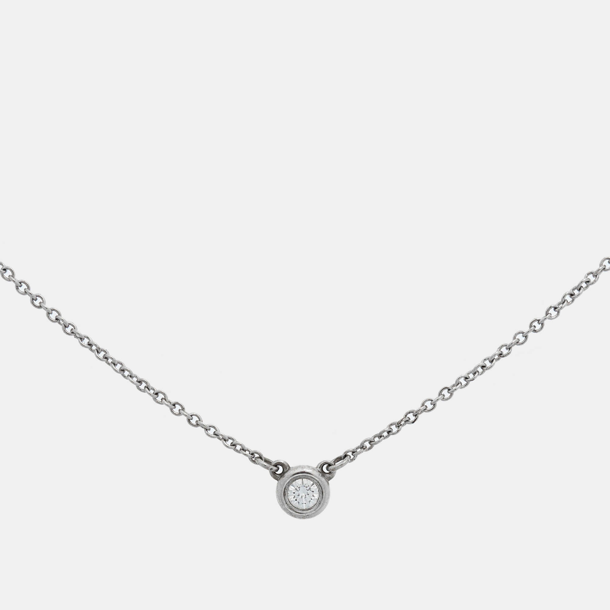 

Tiffany & Co. Elsa Peretti Diamonds By the Yard Sterling Silver Necklace