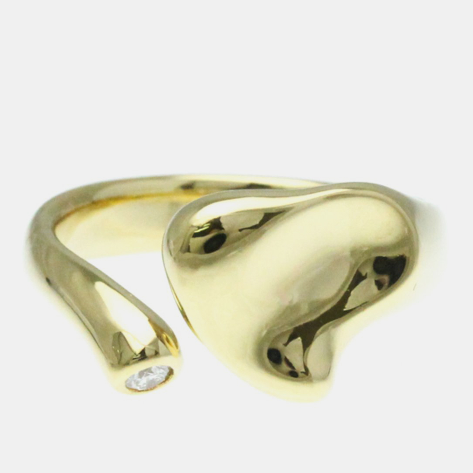 

Tiffany & Co. 18K Yellow Gold Diamond Full Heart Cocktail Ring EU 53