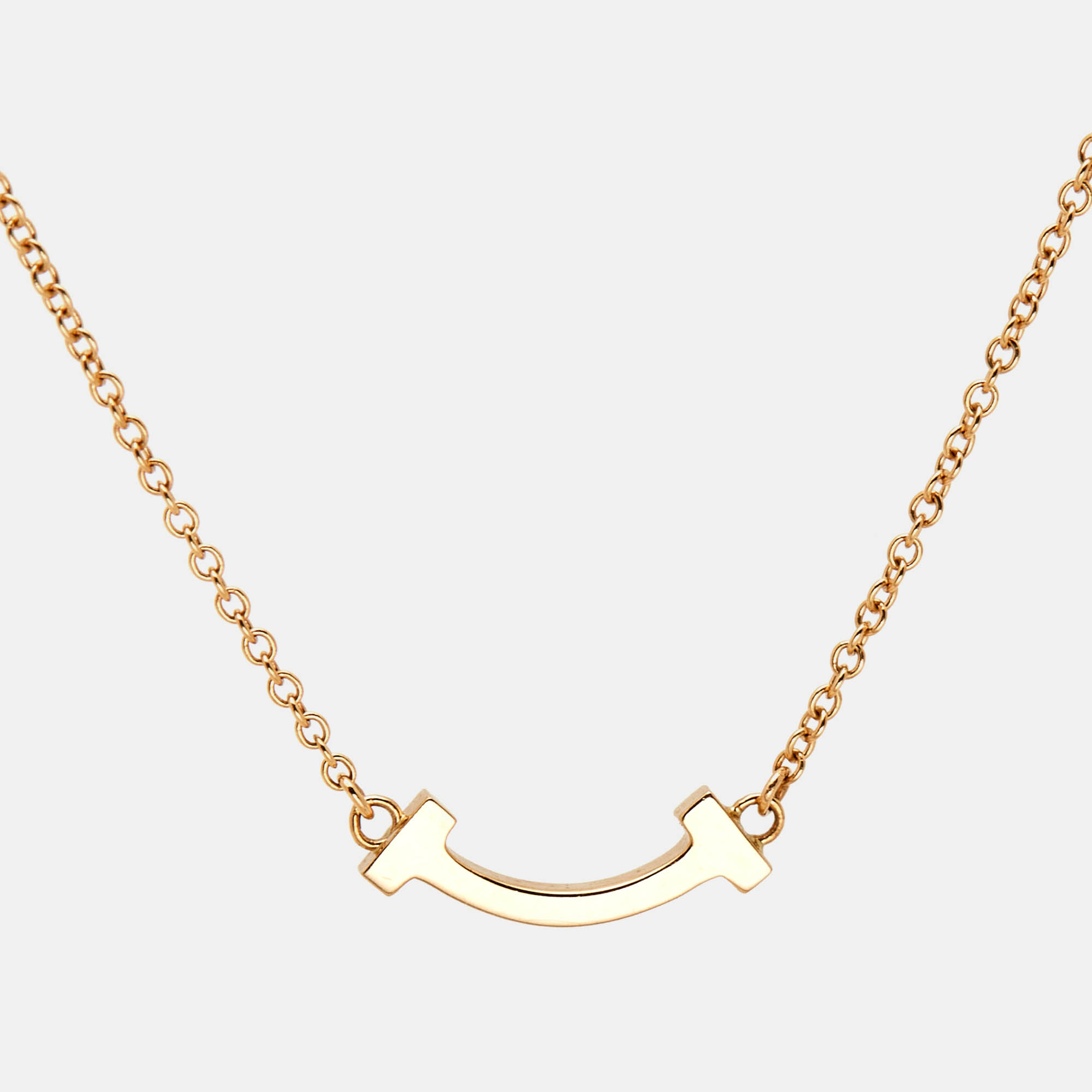 

Tiffany & Co. T Smile Mini 18k Rose Gold Necklace