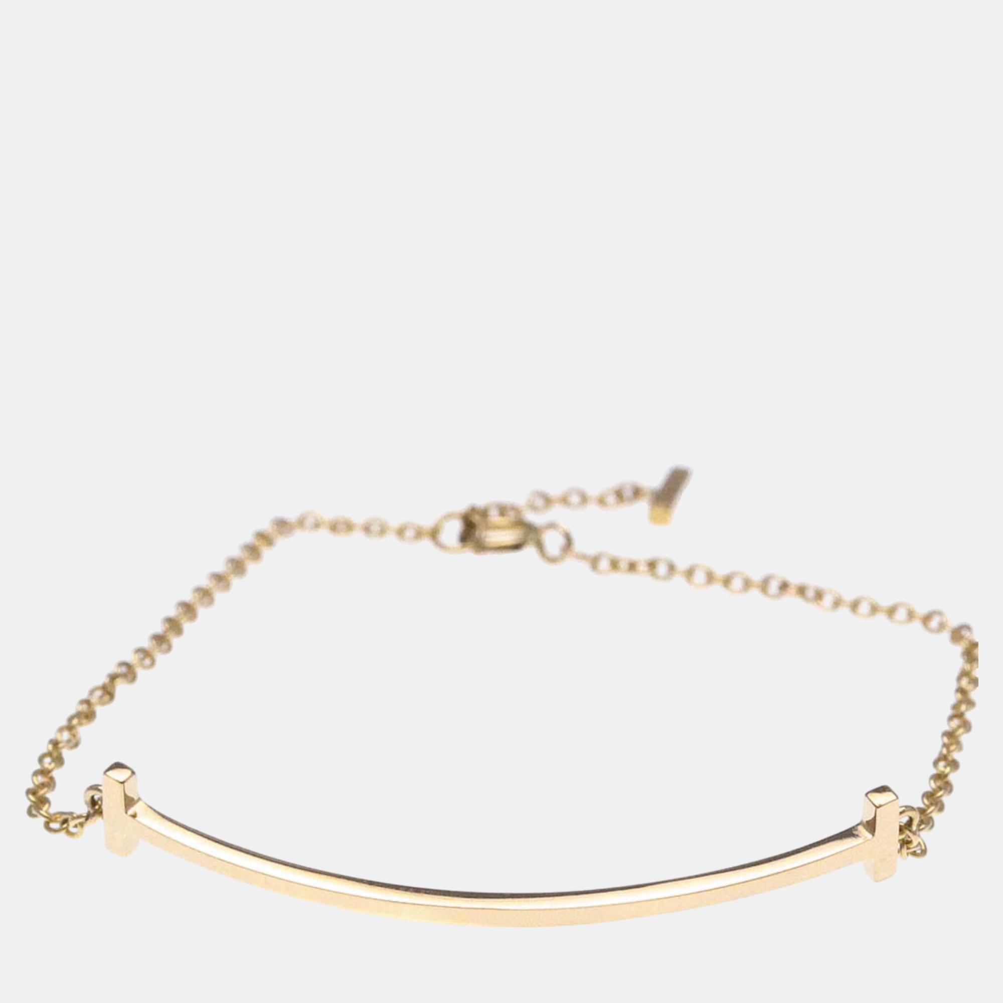 

Tiffany & Co. 18K Rose Gold T Smile Chain Bracelet