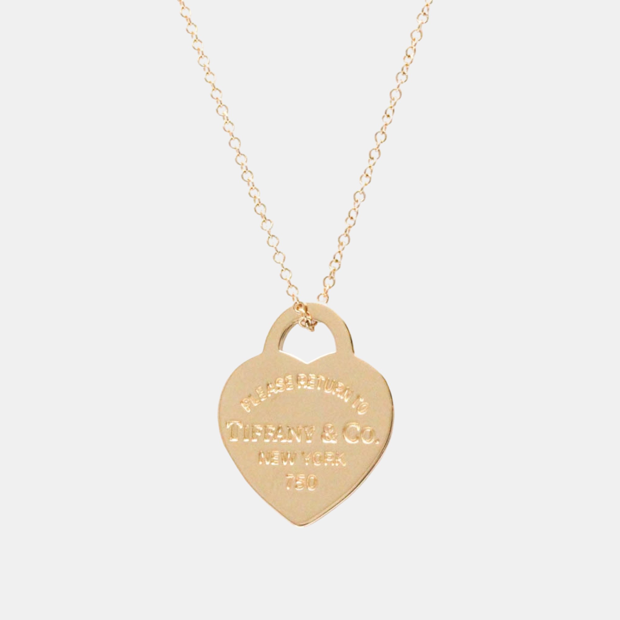 

Tiffany & Co. 18K Rose Gold Return To Tiffany Love Heart Tag Pendant Necklace