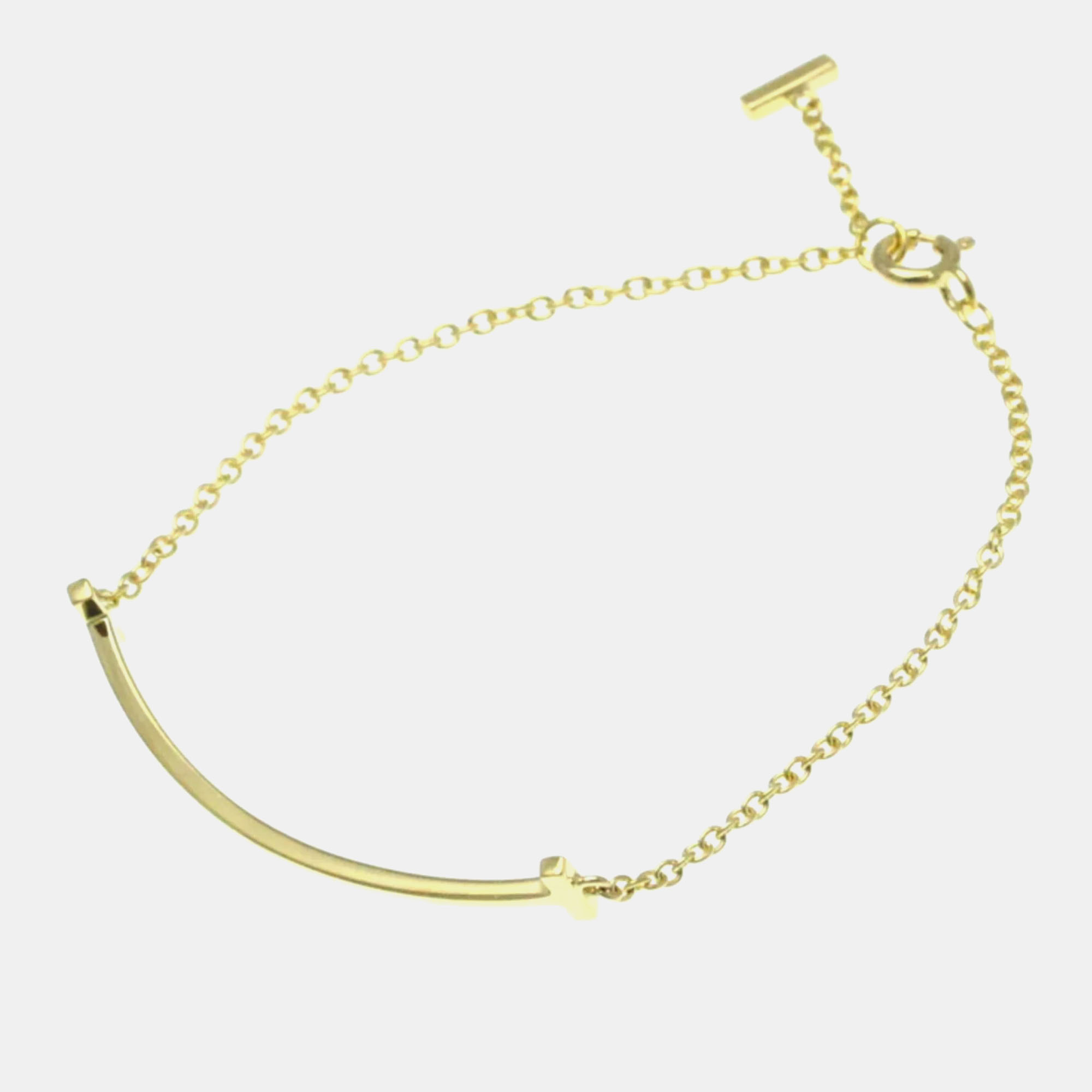 

Tiffany & Co. 18K Yellow Gold T Smile Bracelet