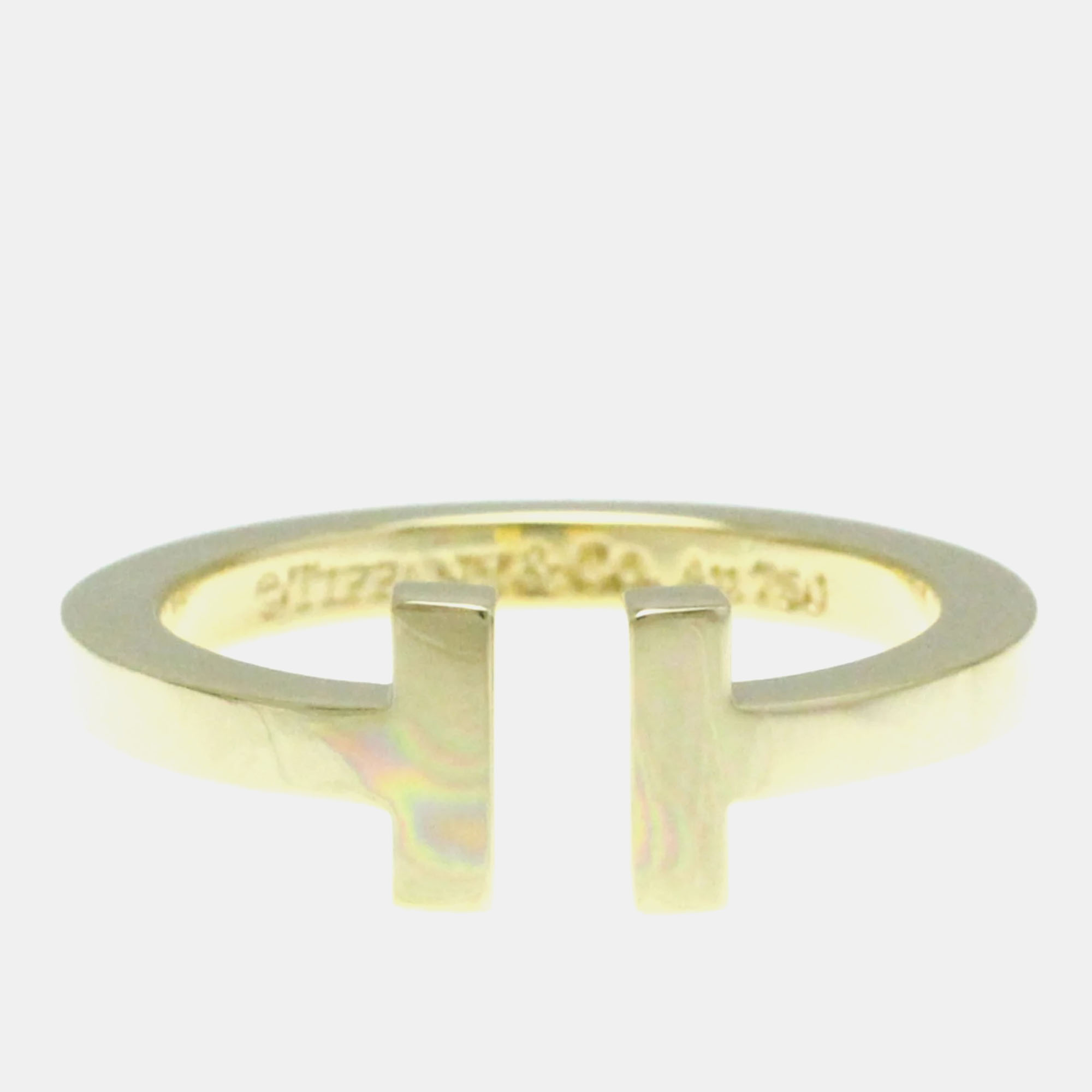 

Tiffany & Co. 18K Yellow Gold T Square Band Ring EU 57