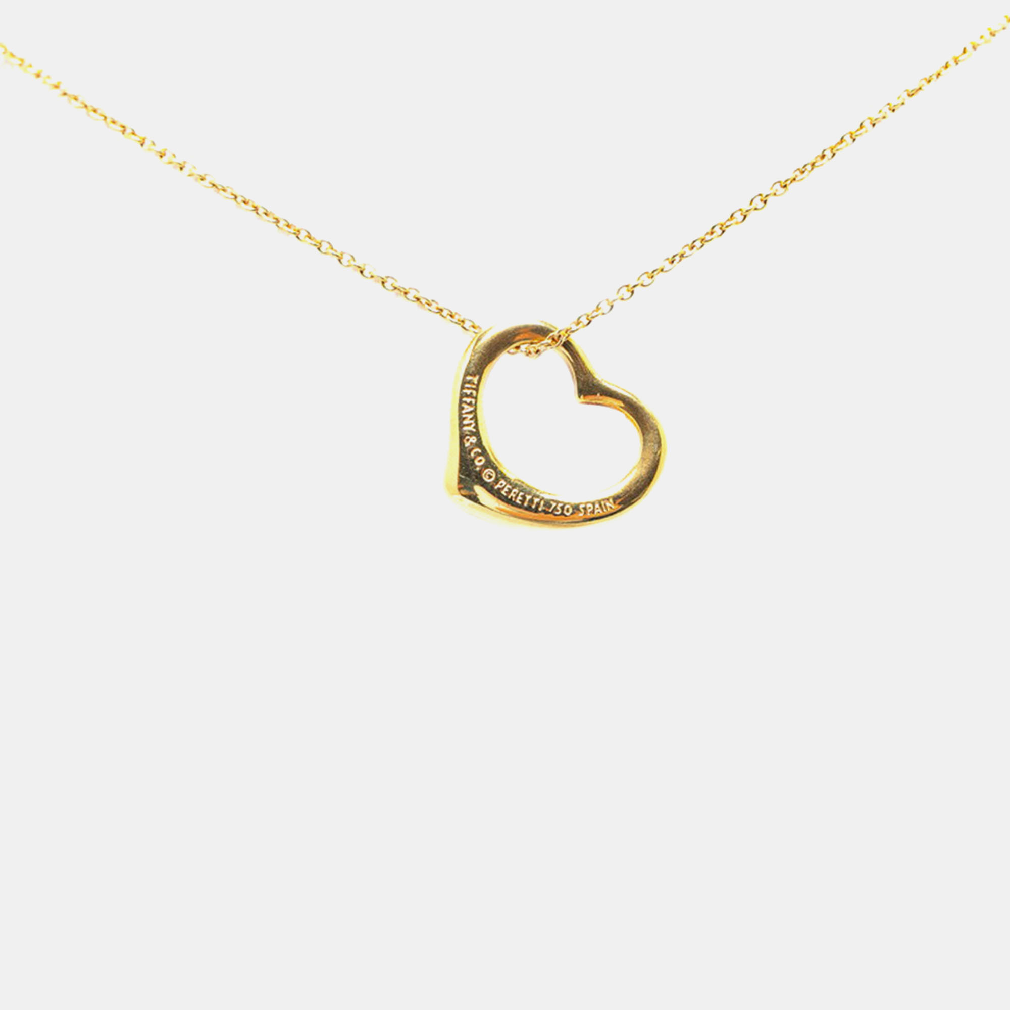 

Tiffany & Co. 18K Yellow Gold Open Heart Necklace
