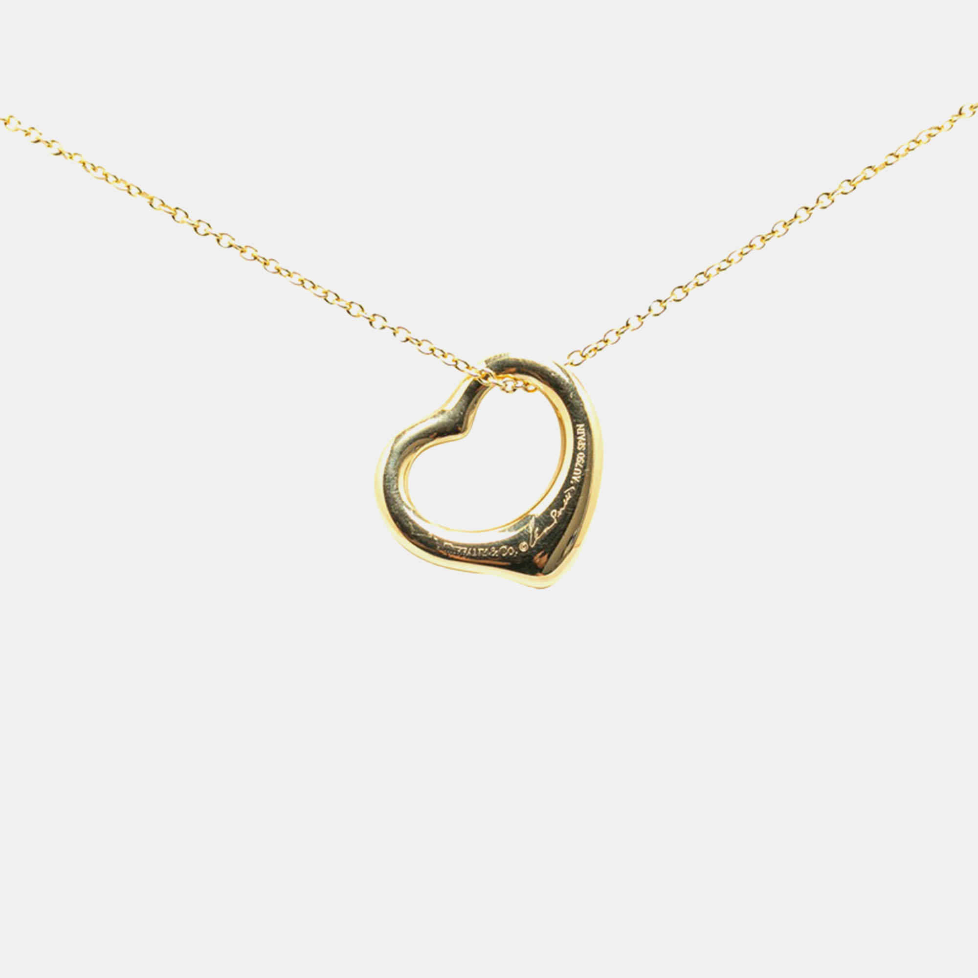 

Tiffany & Co. 18K Yellow Gold Open Heart Necklace