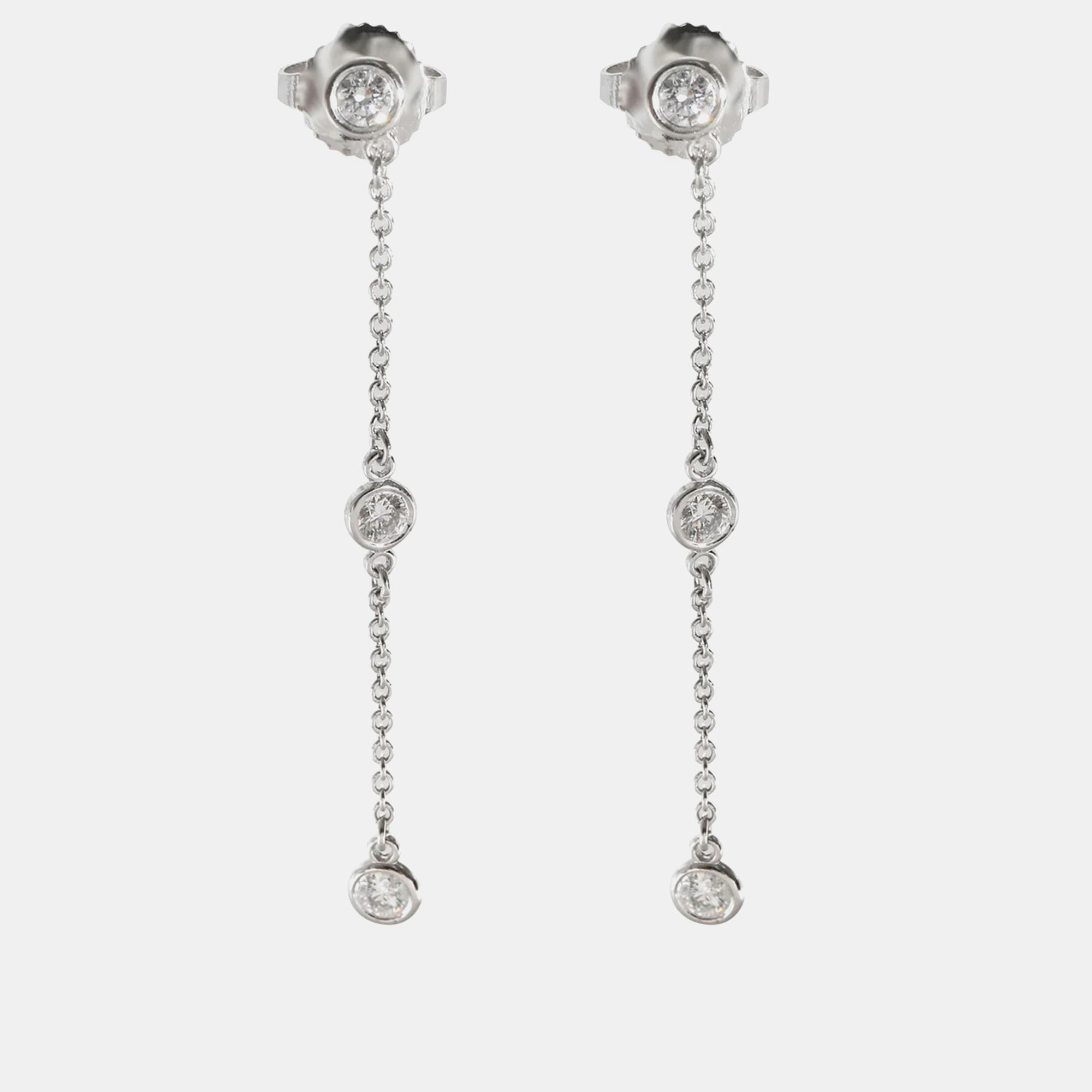 

Tiffany & Co. Platinum Elsa Peretti Earrings 0.3 CTW