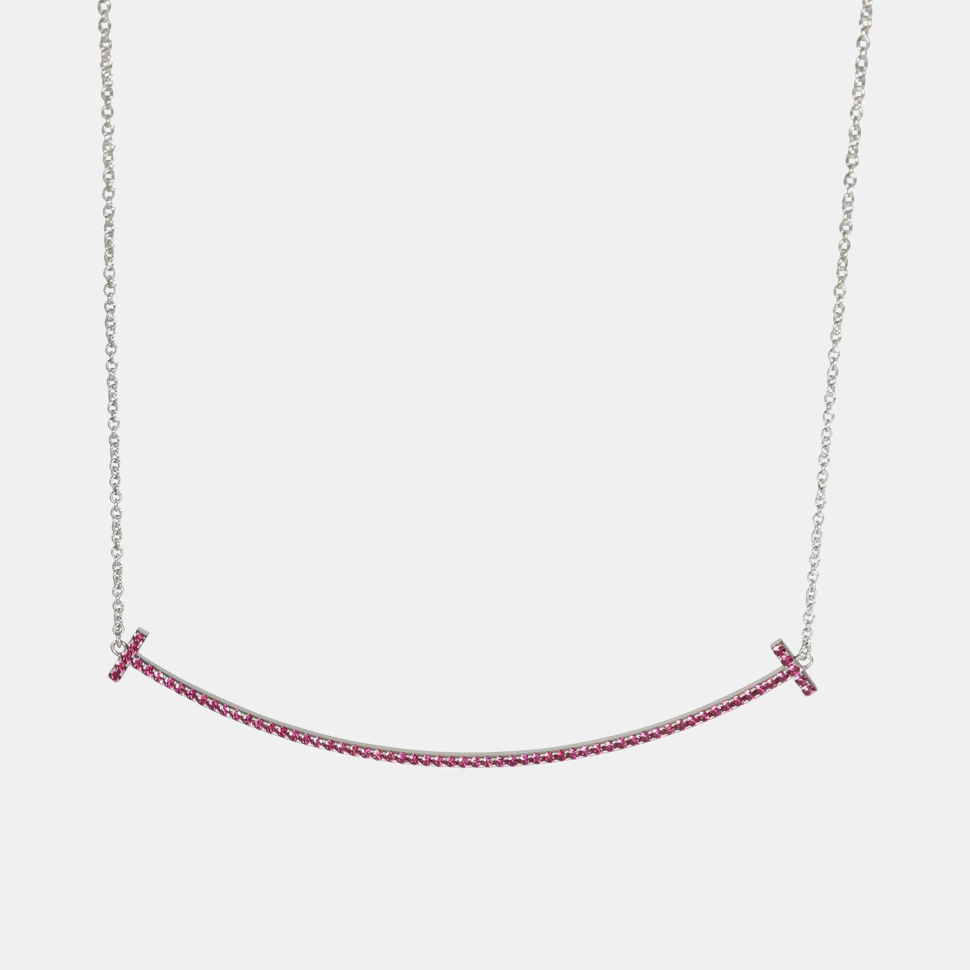 

Tiffany & Co. 18k White Gold Tiffany T Ruby Fashion Necklace