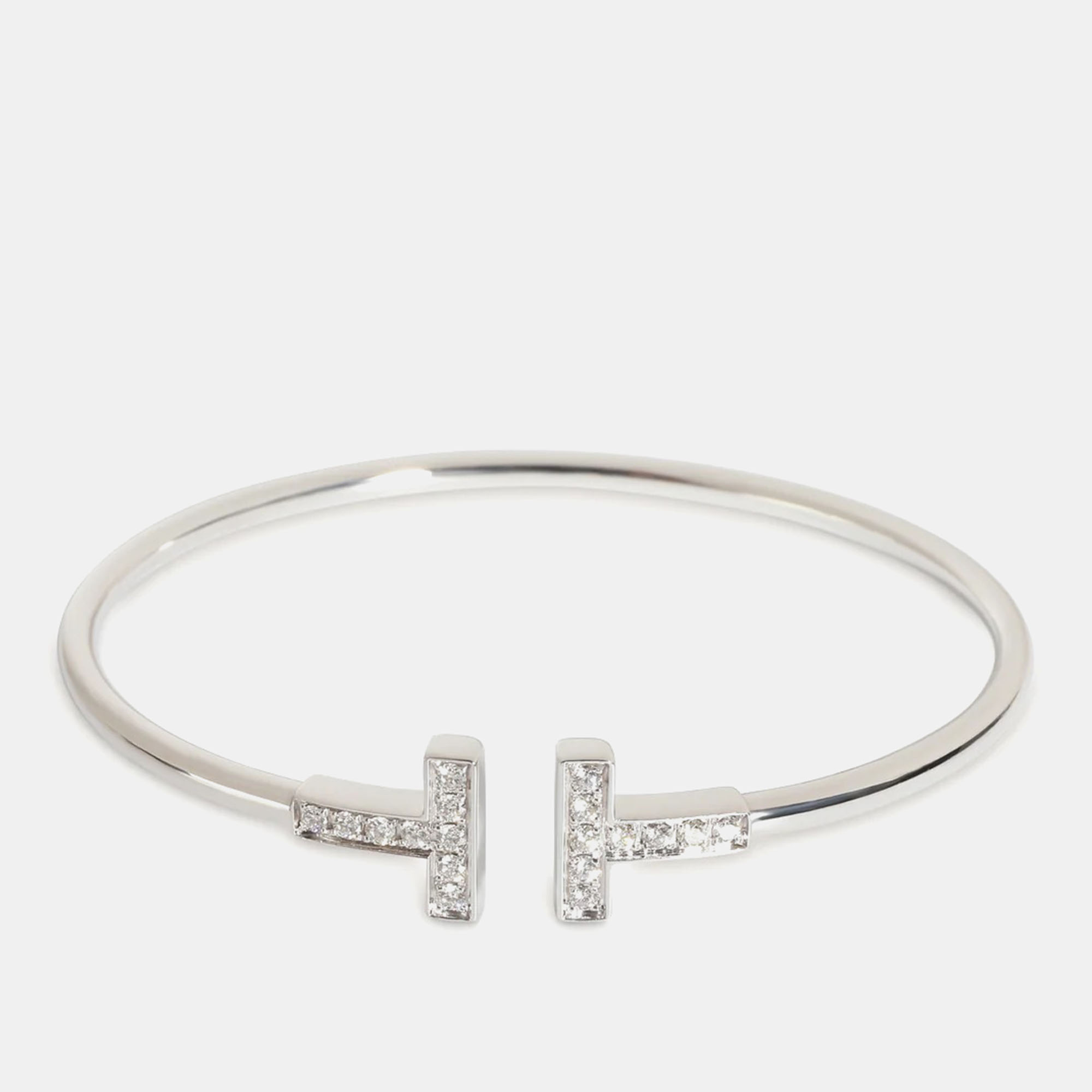 

Tiffany & Co. 18k White Gold Tiffany T Bracelet 0.24 CTW