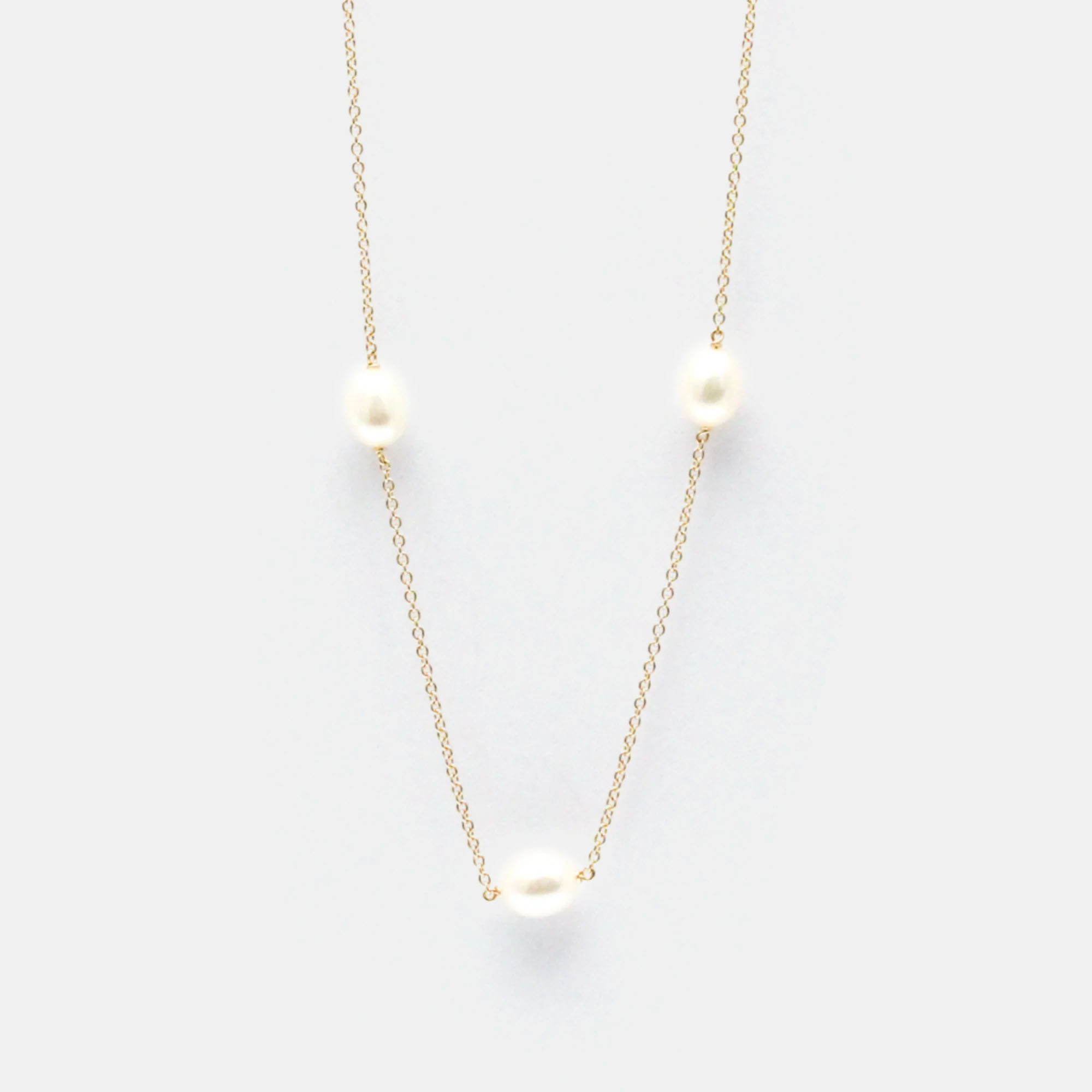 

Tiffany & Co. 18K Rose Gold and Pearl Elsa Peretti Pearls by the Yard Station Necklace