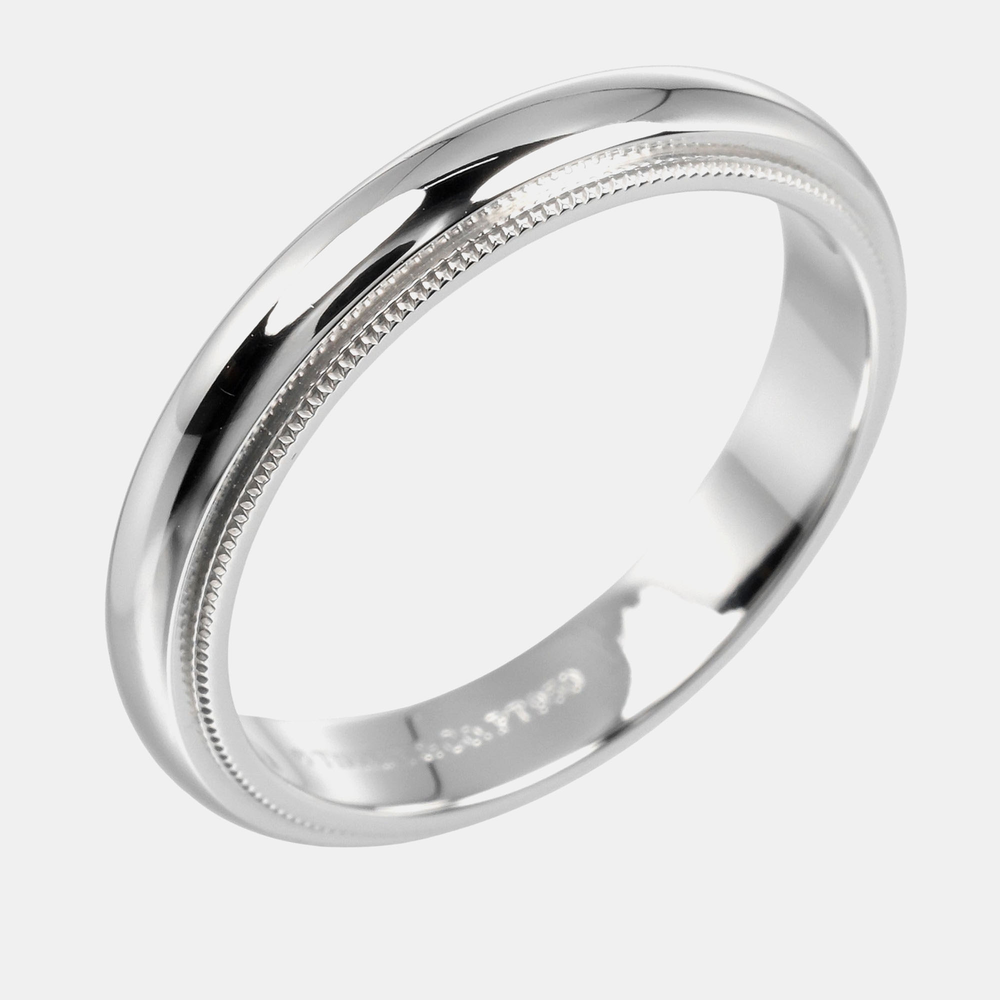 

Tiffany & Co. Platinum Milgrain Band Ring EU 57