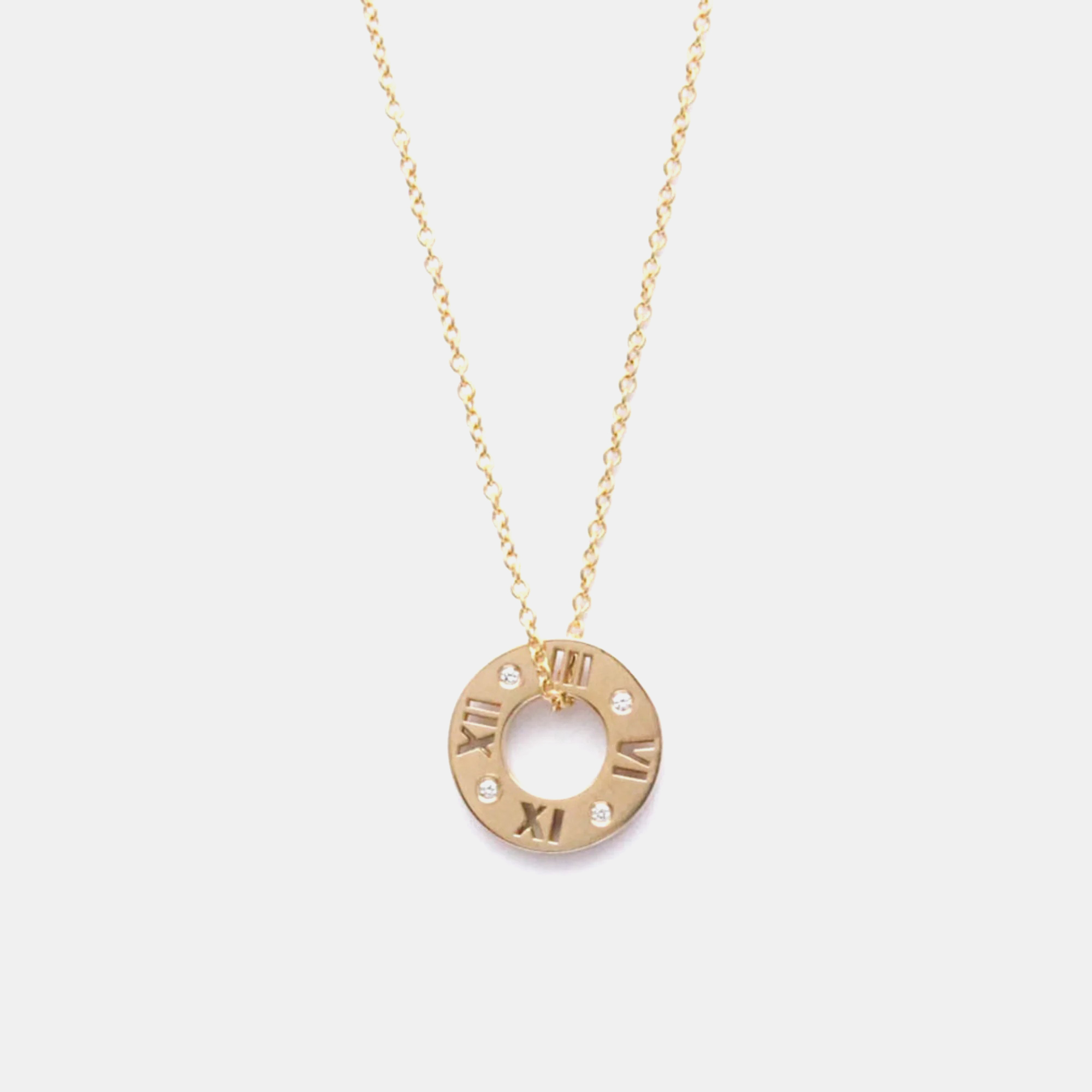 

Tiffany & Co. 18K Rose Gold and Diamond Atlas Pendant Necklace