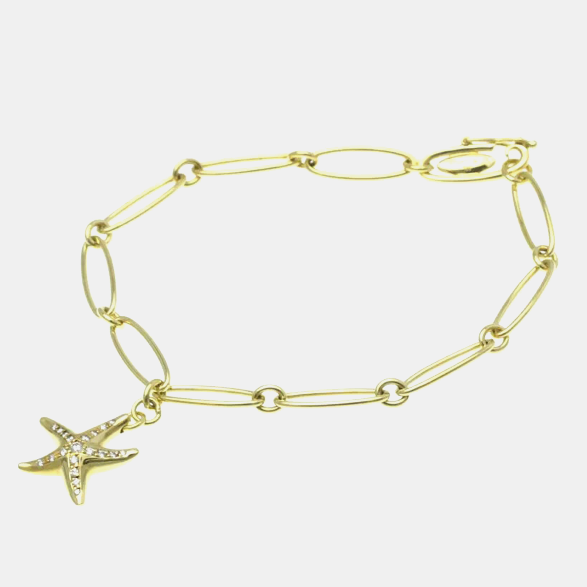 

Tiffany & Co. Starfish 18K Yellow Gold Diamond Charm Bracelet