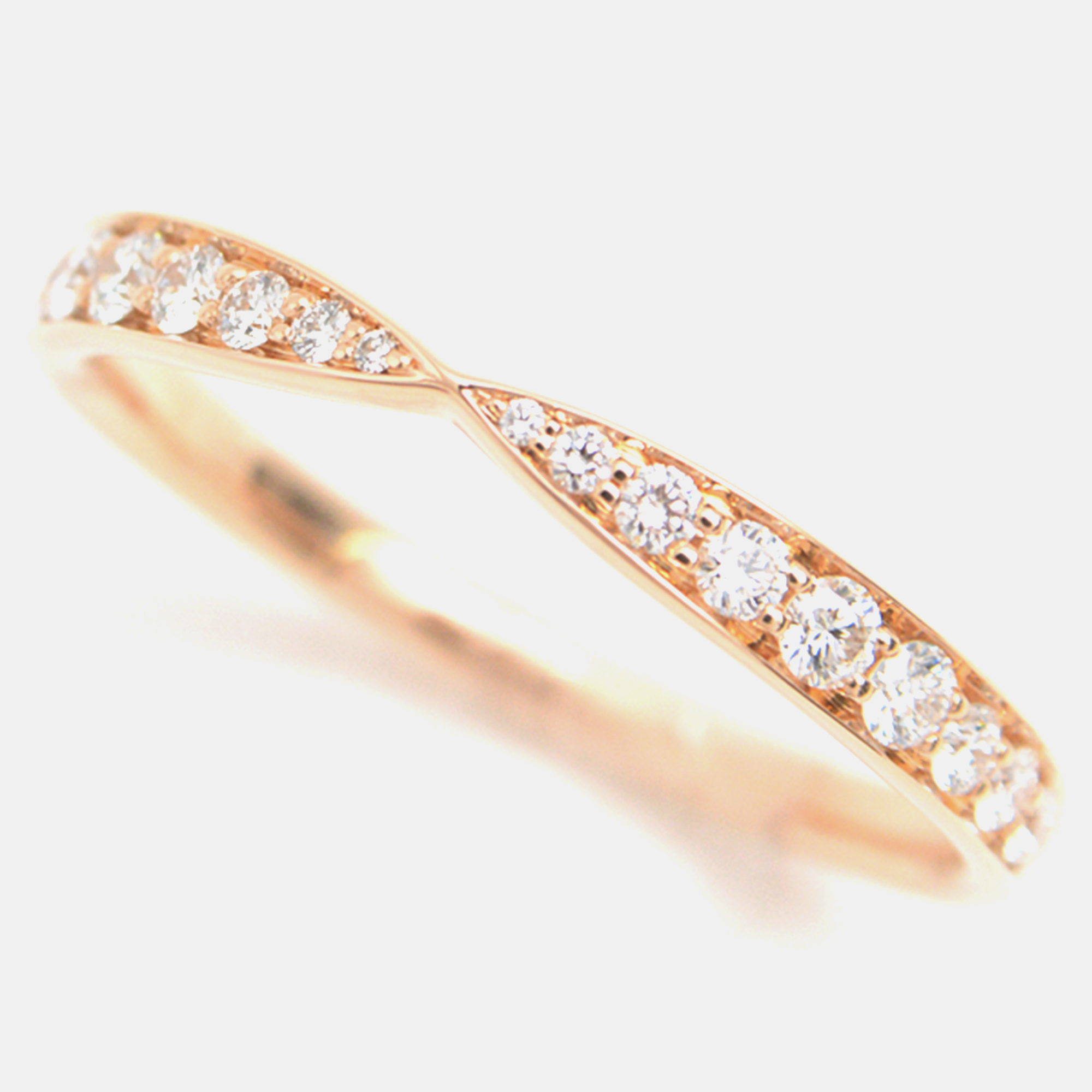 

Tiffany & Co. 18K Rose Gold and Diamond Harmony Band Ring EU 52