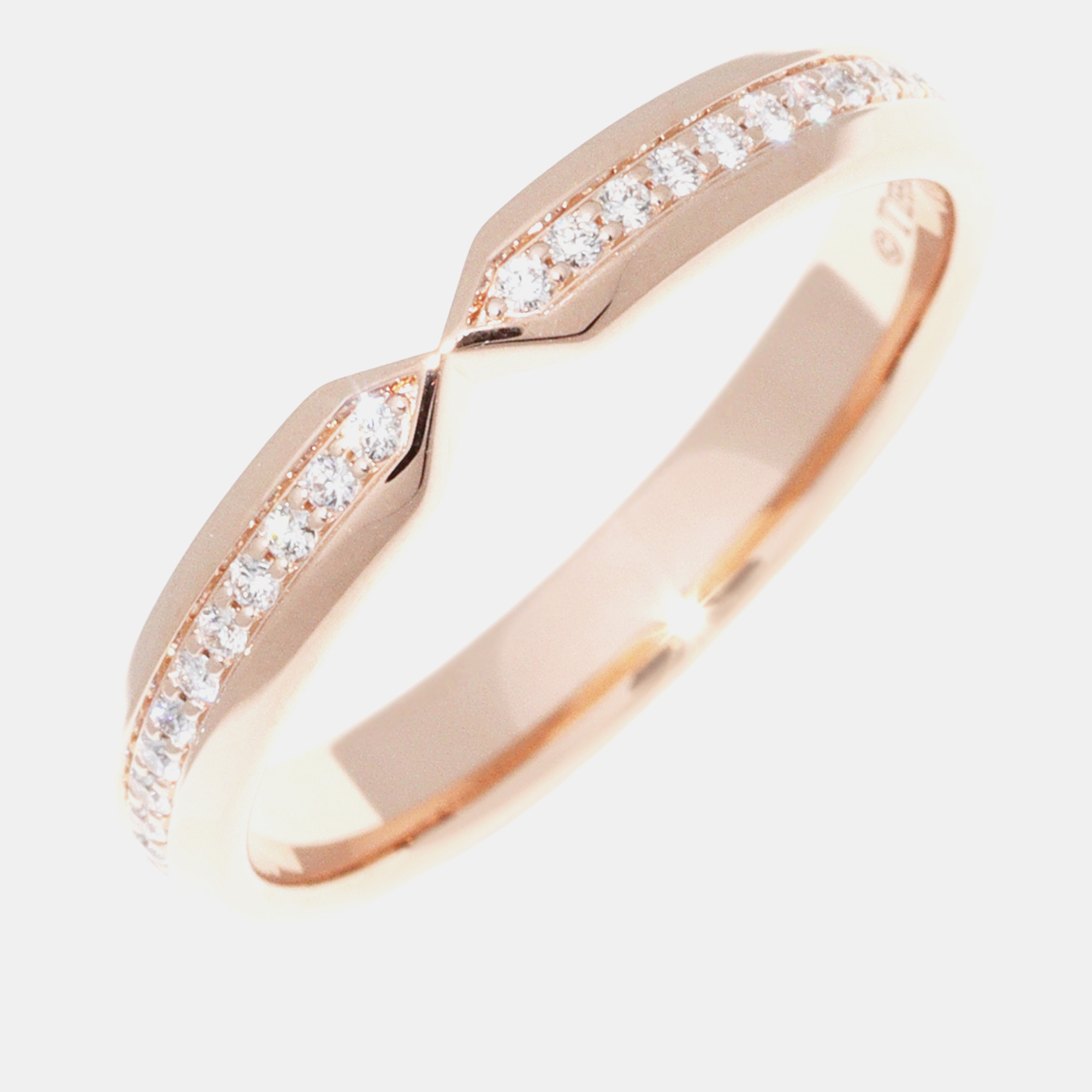 

Tiffany & Co. 18K Rose Gold and Diamond Band Ring EU 49