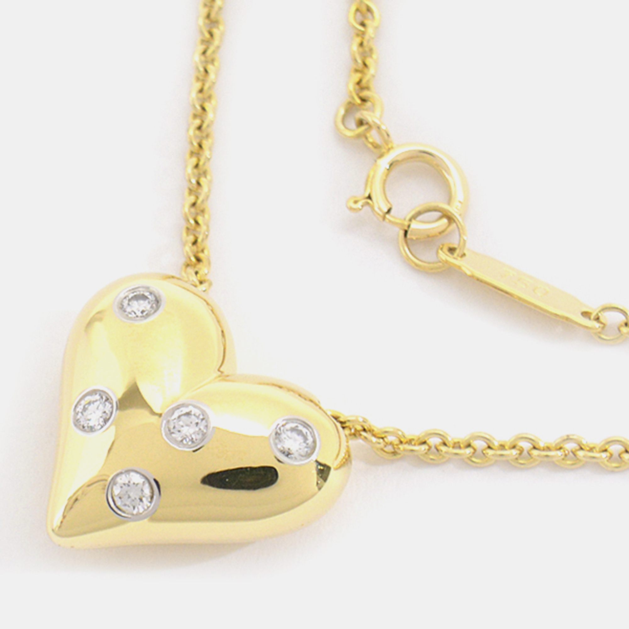 

Tiffany & Co. 18K Yellow Gold and Diamond Etoile Heart Pendant Necklace