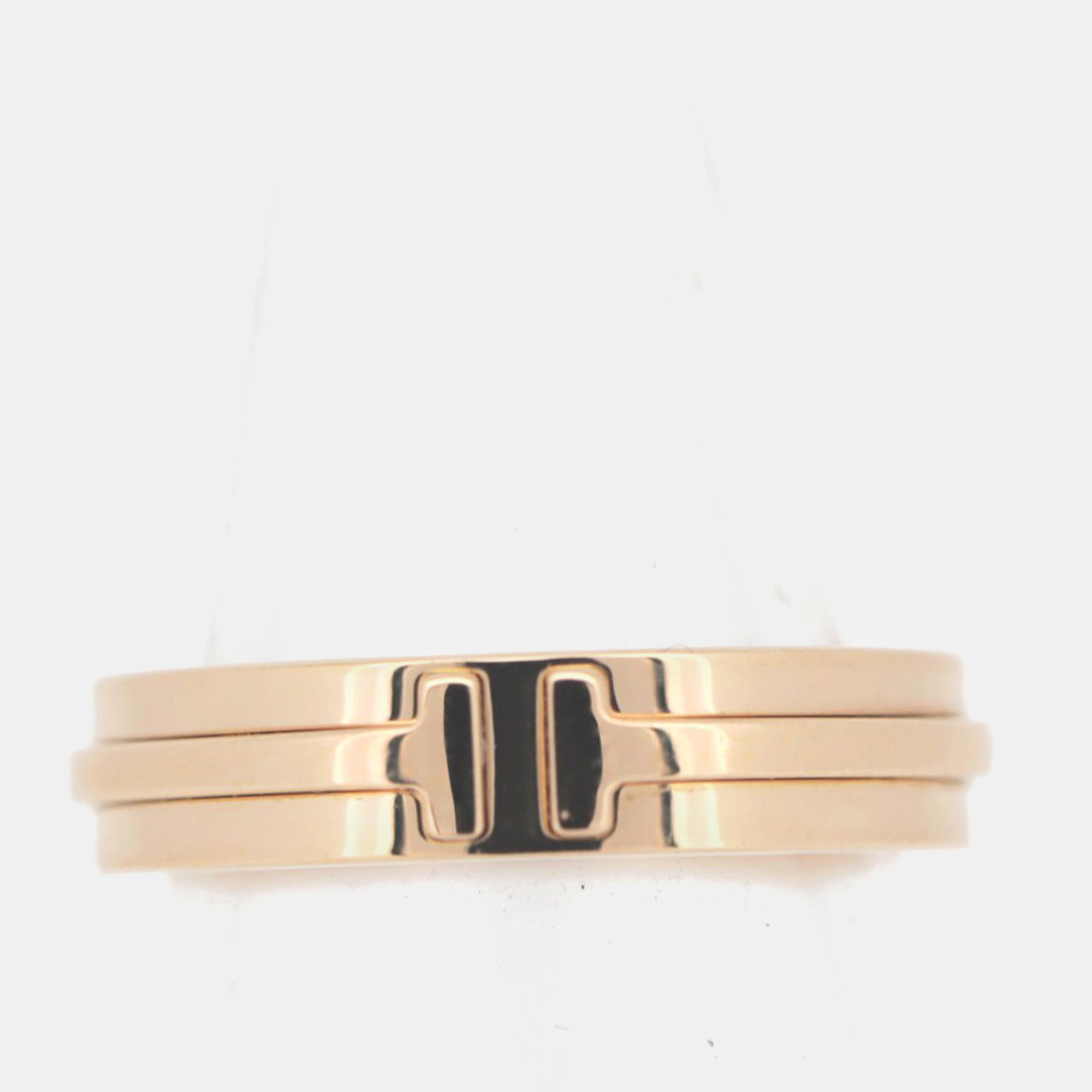 

Tiffany & Co. 18K Rose Gold T Two Narrow Band Ring EU 49