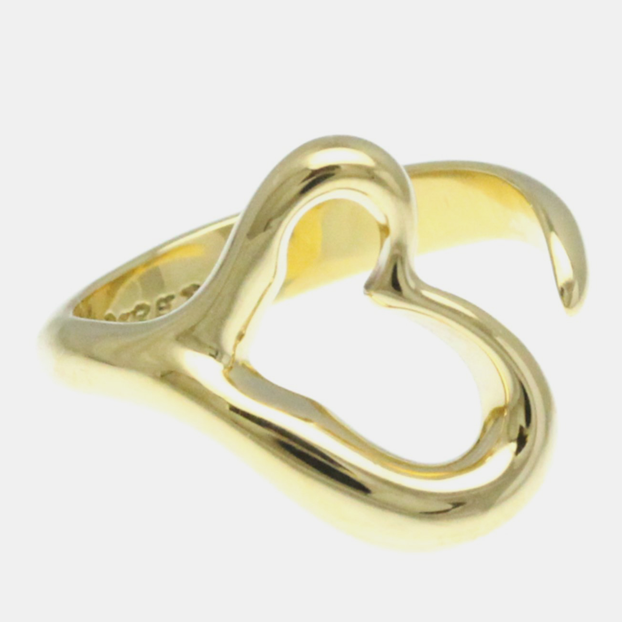 

Tiffany & Co. 18K Yellow Gold Open Heart Ring EU 52