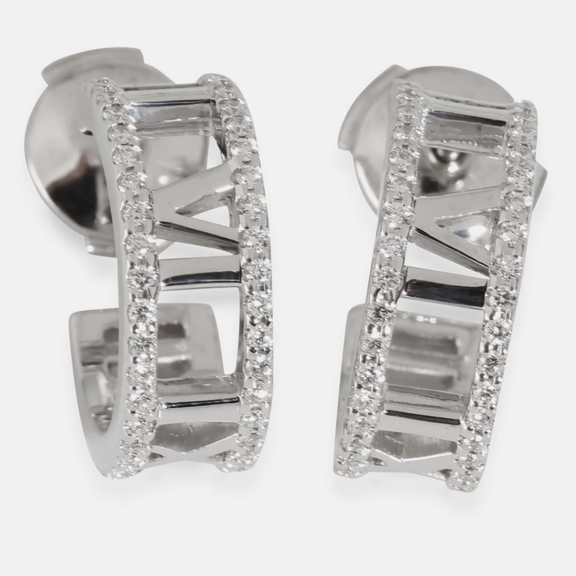 

Tiffany & Co. 18K White Gold and Diamond Atlas Earrings