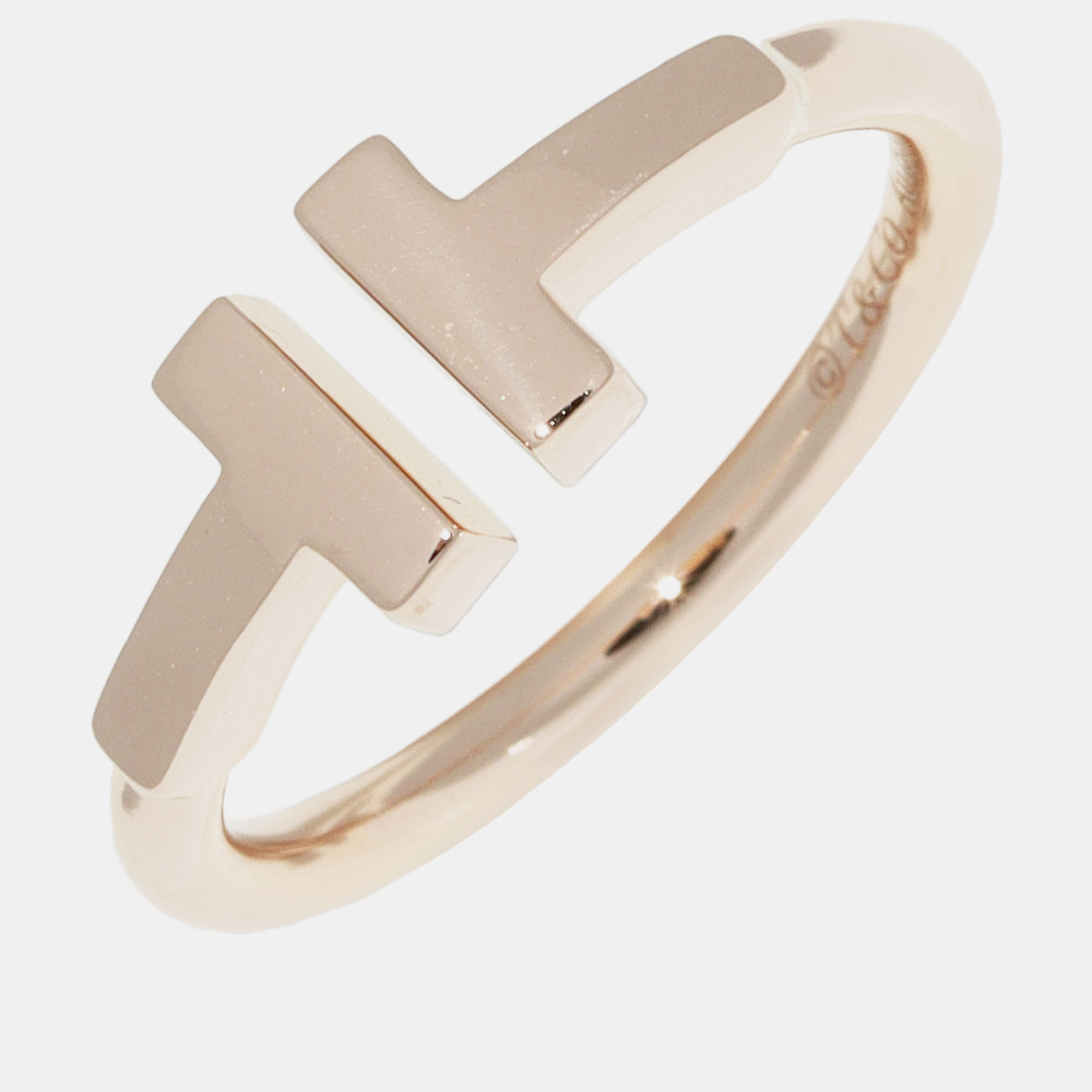 

Tiffany & Co. 18K Rose Gold T Wire Band Ring EU 47