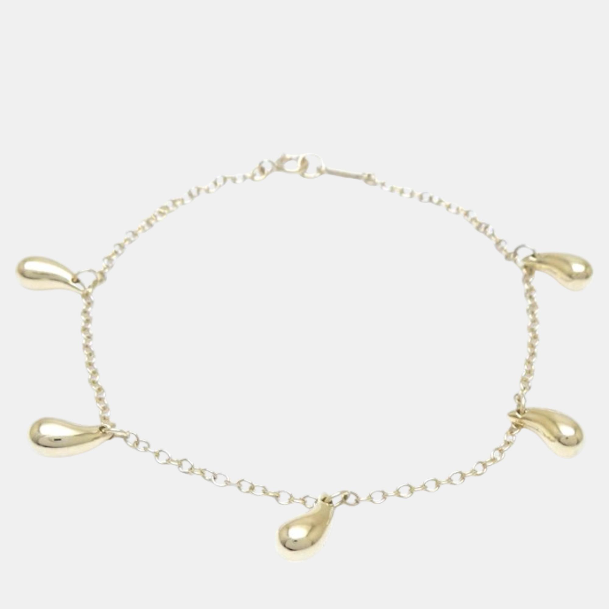 

Tiffany & Co. 18K Yellow Gold Vintage Teardrop Station Bracelet