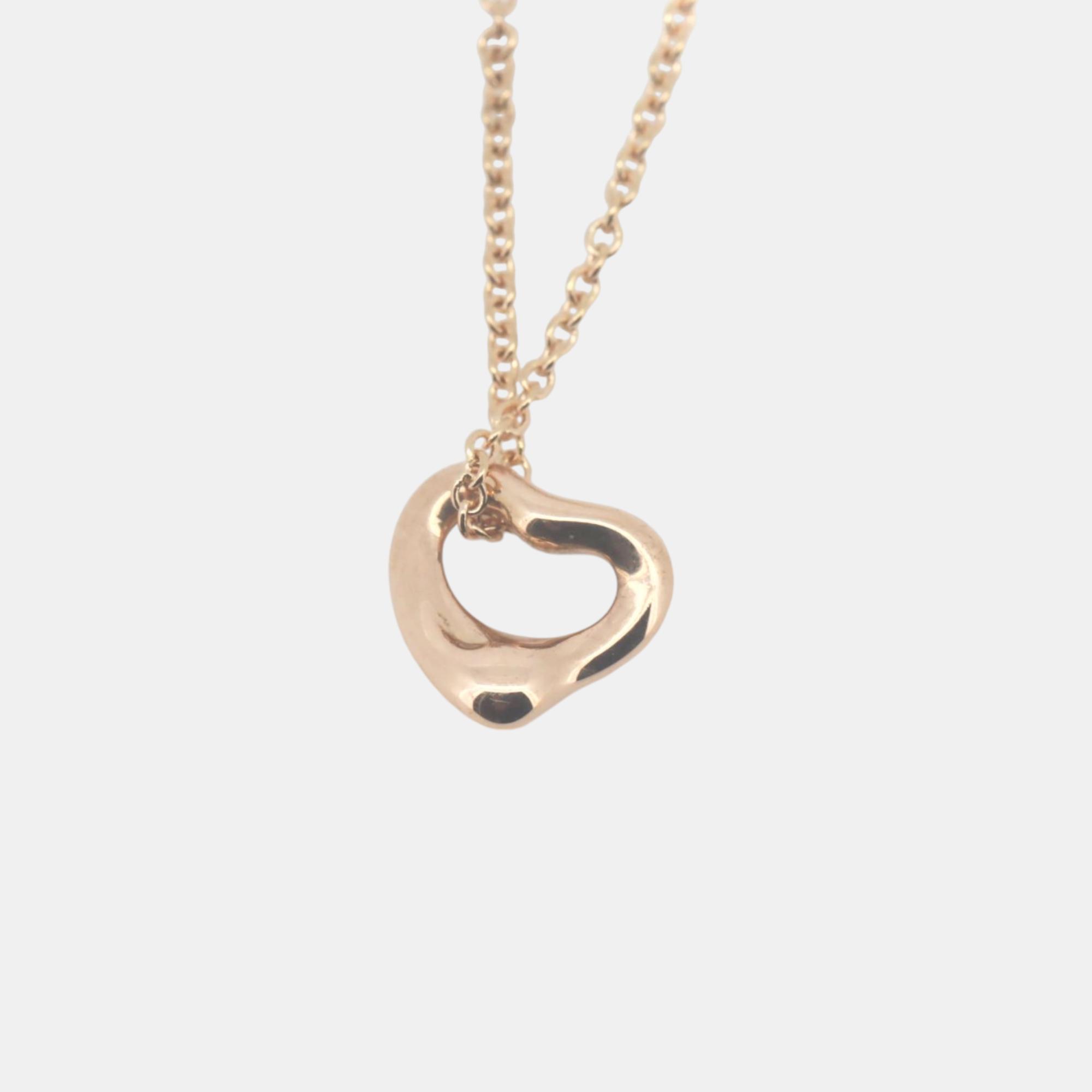 

Tiffany & Co Open Heart Necklace 18K Pink Gold Rose Gold Metal
