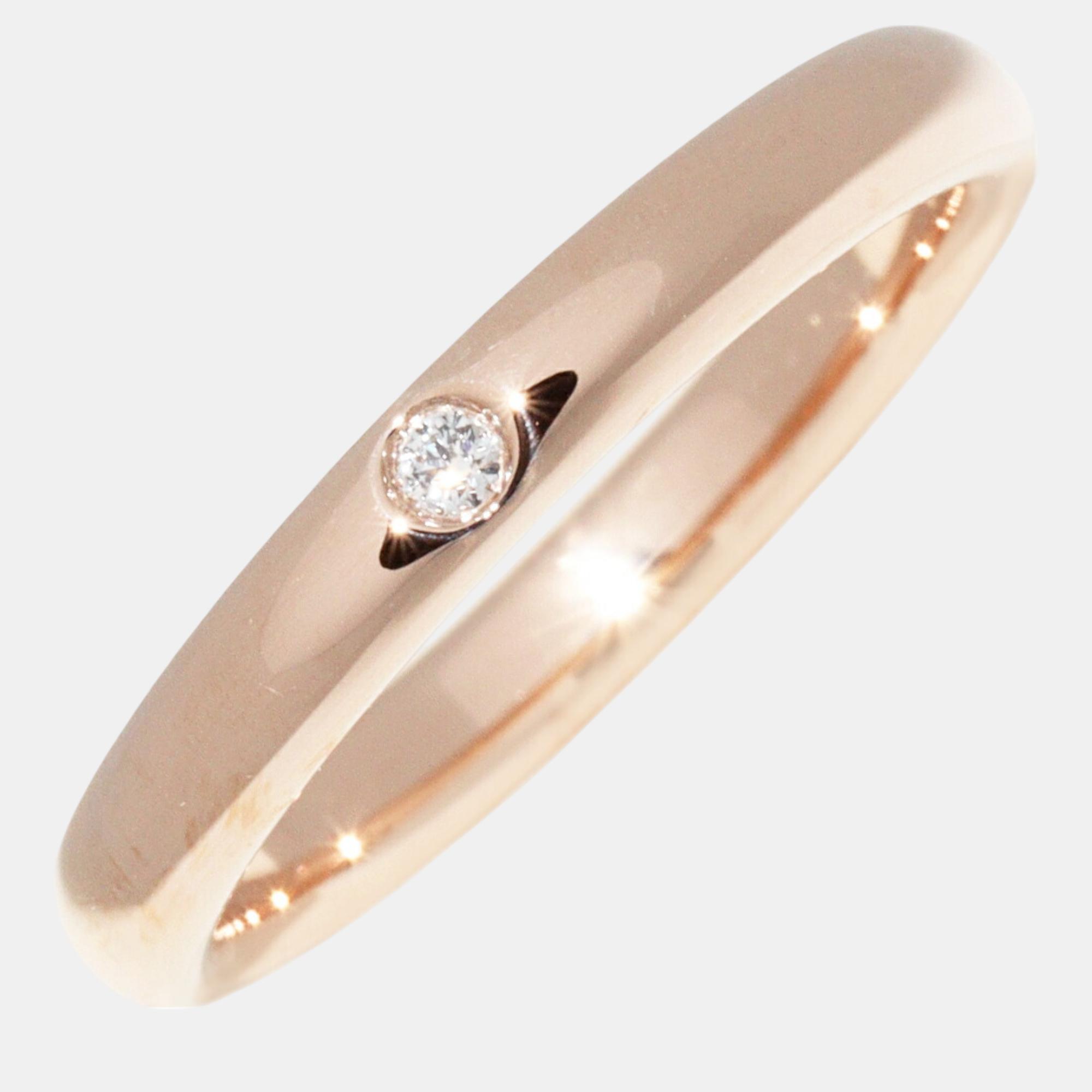 

Tiffany & Co Diamond Stacking Band Ring Rose Gold Metal