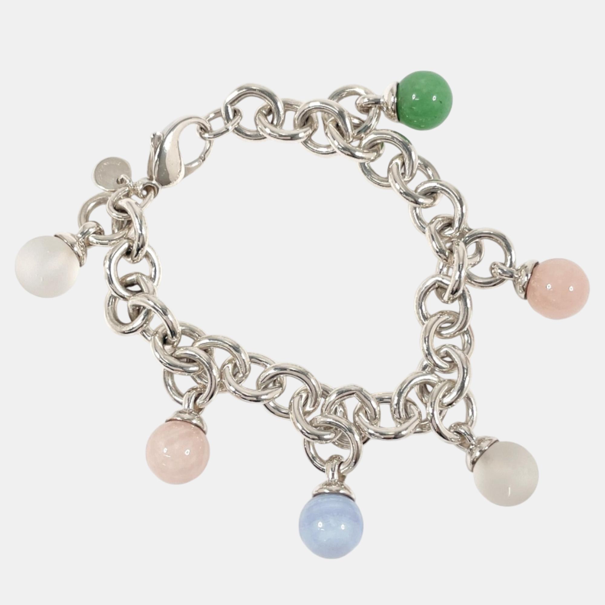 

Tiffany & Co Silver Multicolor Stone Bracelet