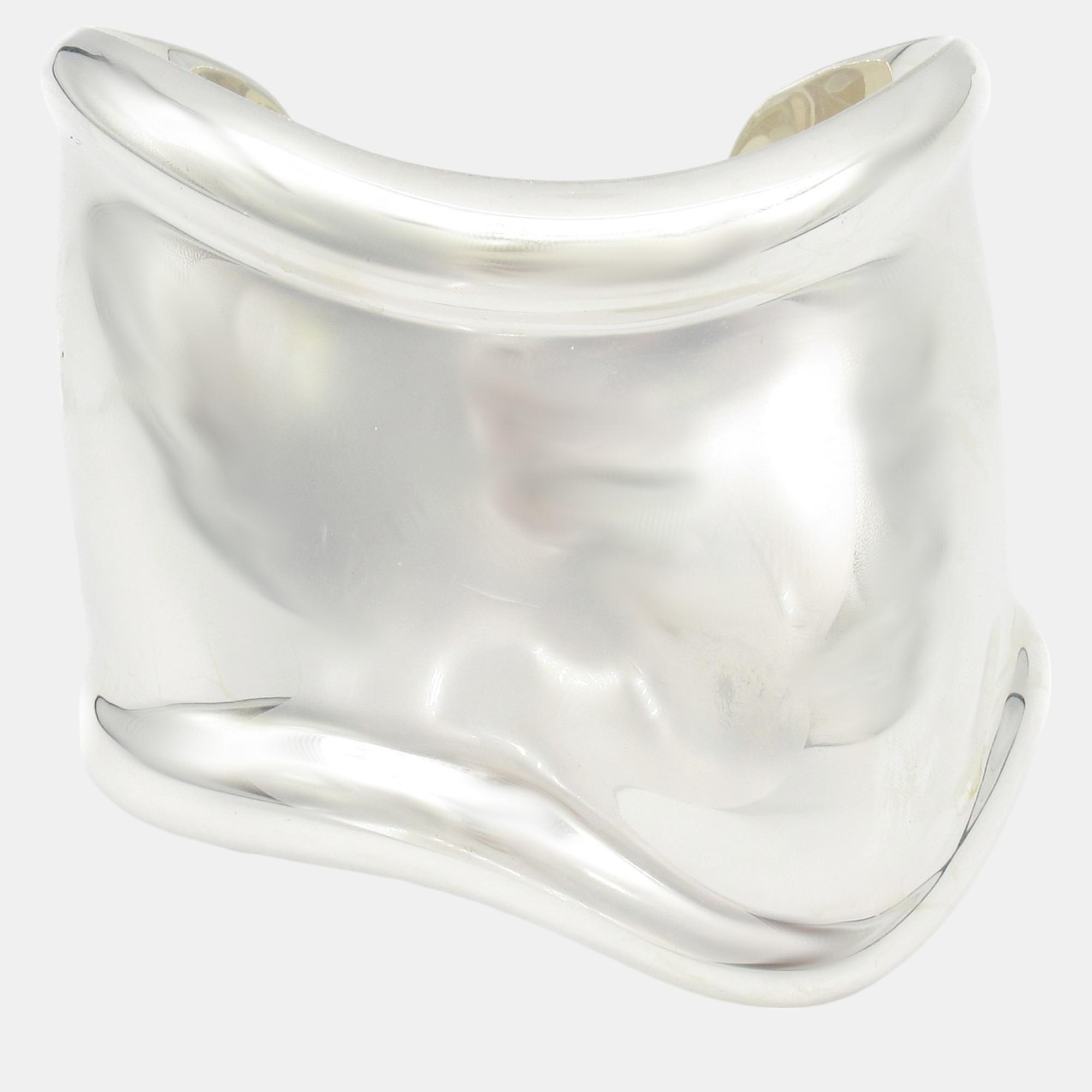 

Tiffany & Co. Silver Elsa Peretti Small Bone Cuff Bracelet