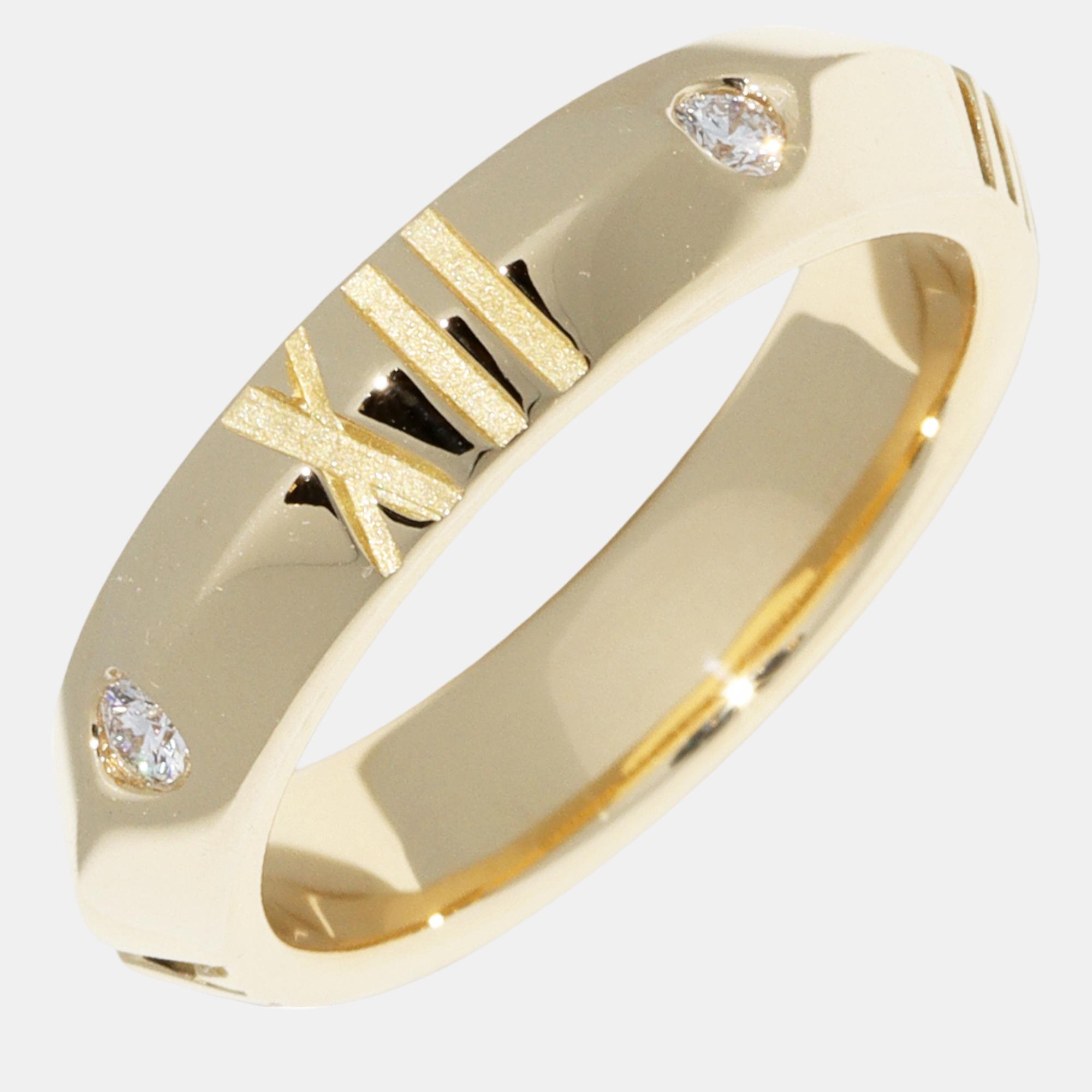 

Tiffany & Co Atlas X Diamond Ring 18K YG Gold Metal