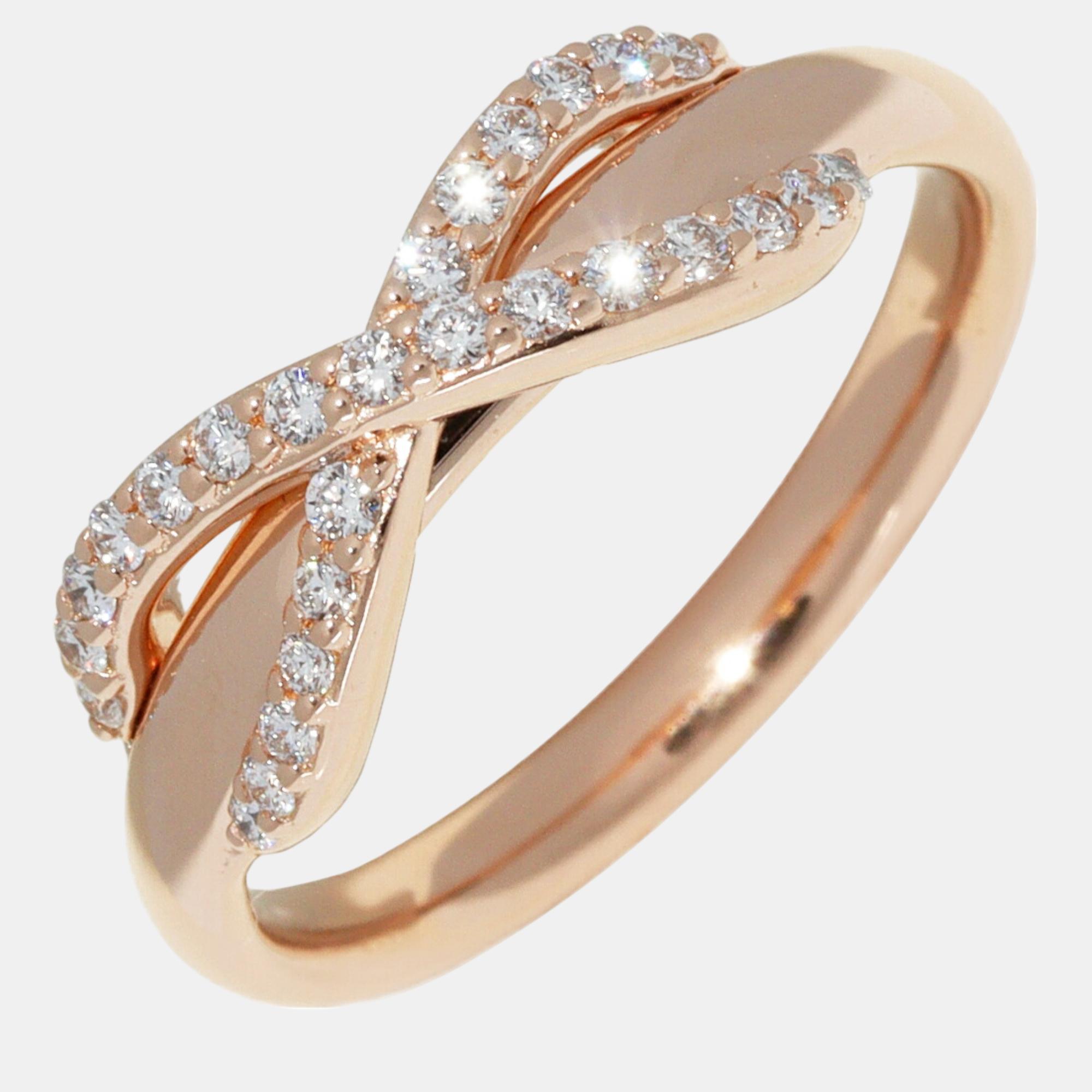 

Tiffany & Co Infinity Ring 18K Pink Gold Diamond Size