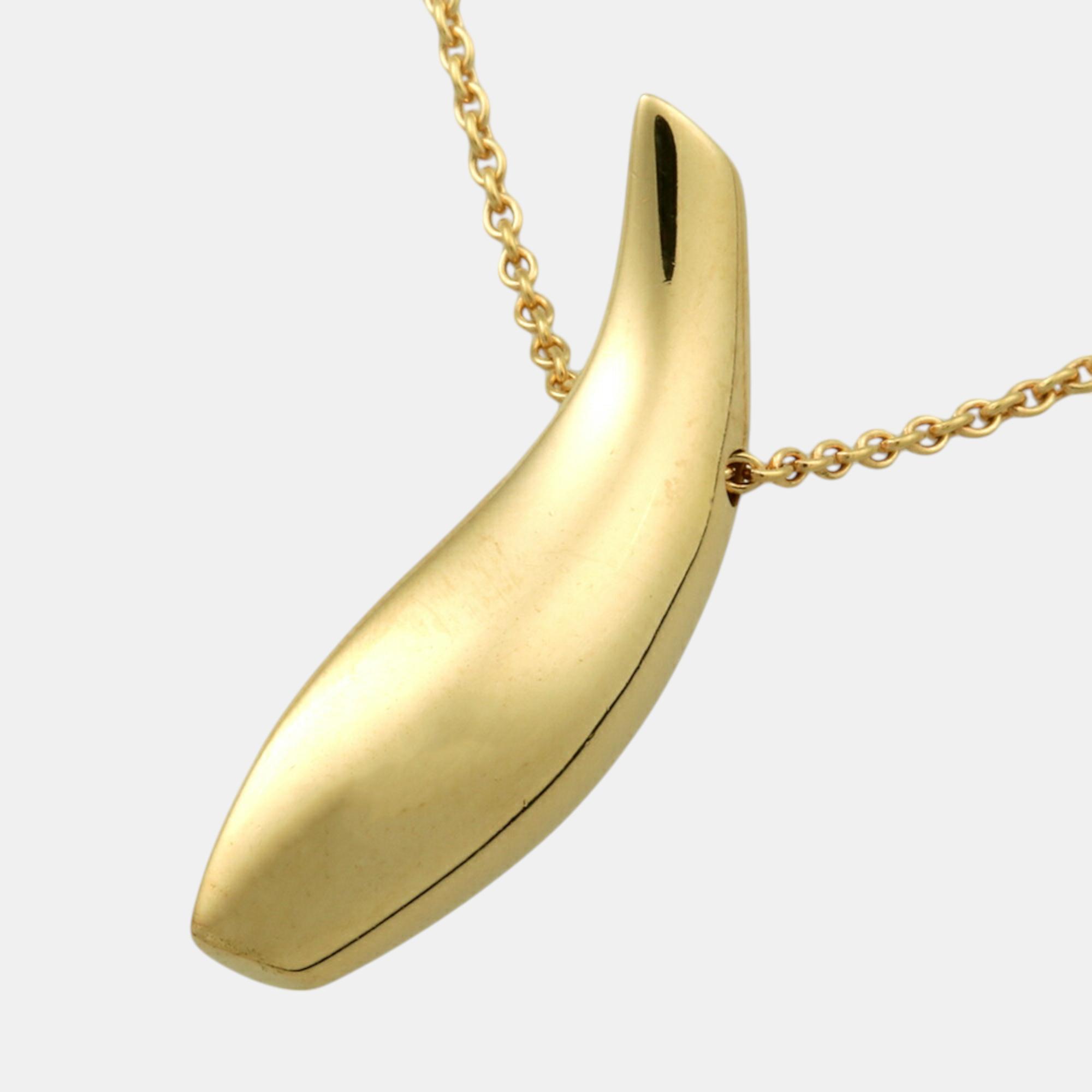 

Tiffany & Co Fish Drop Necklace 18K Yellow Gold