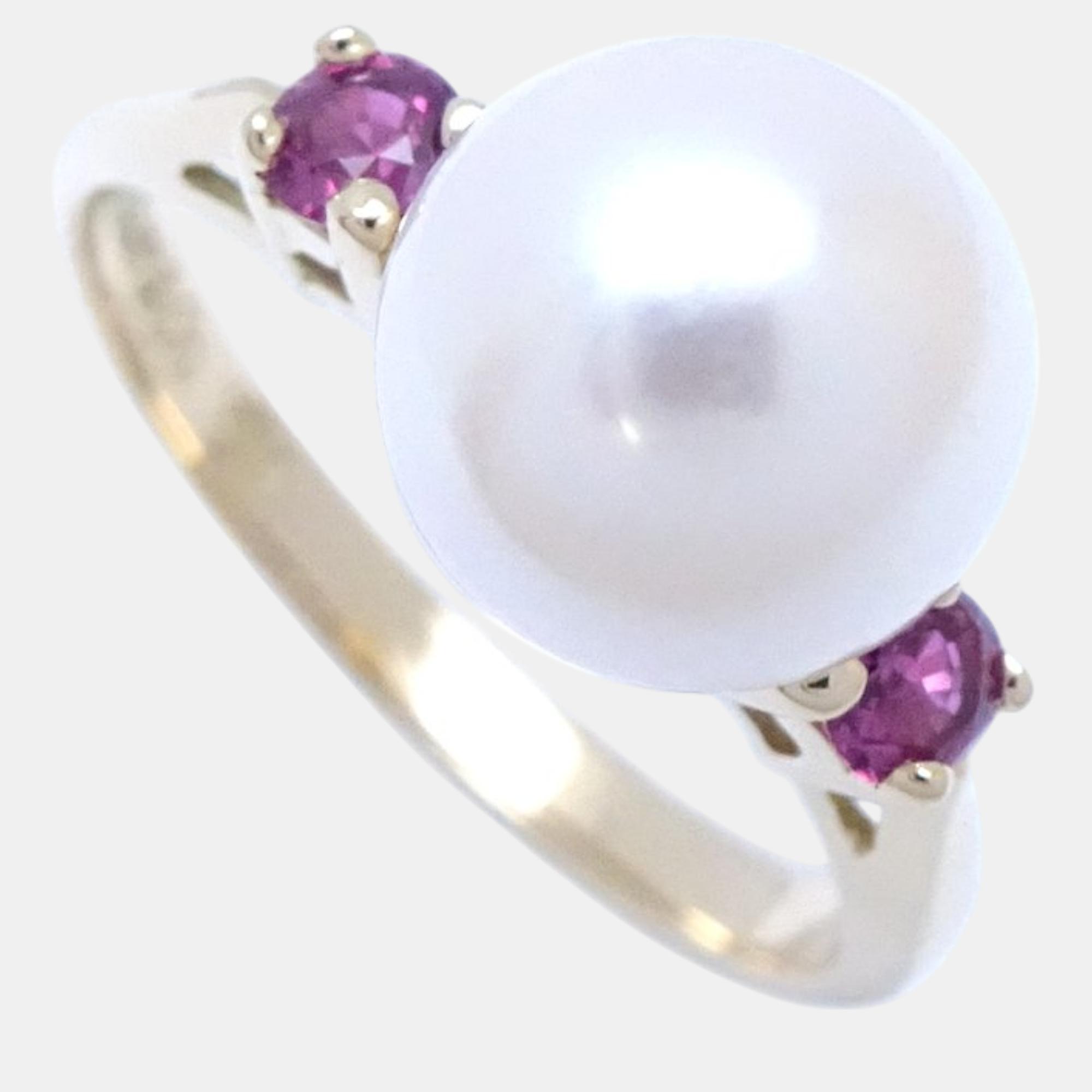 

Tiffany & Co Pearl Ruby Ring 18K Yellow Gold