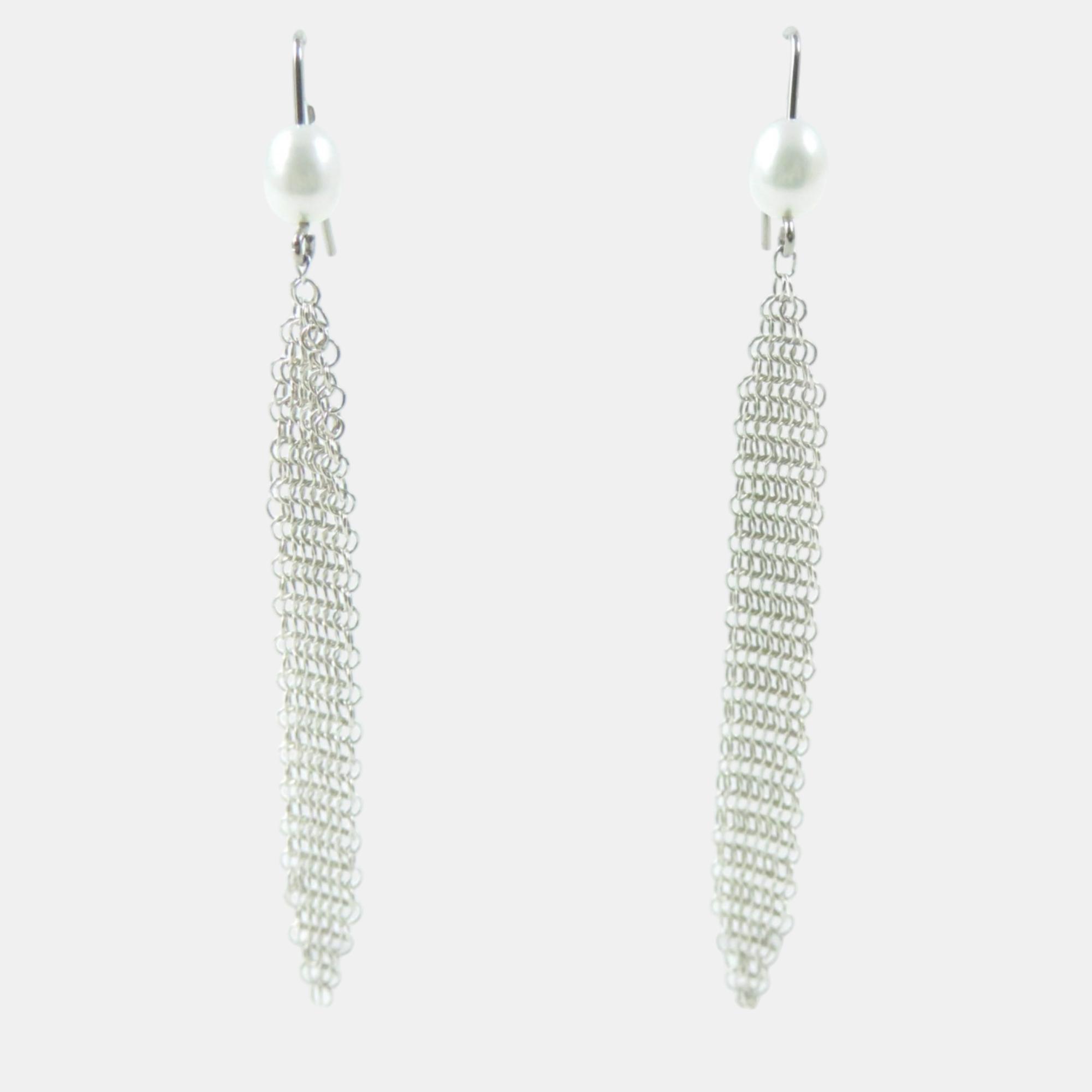 

Tiffany & Co. Silver Elsa Peretti Mesh Tassel Earrings