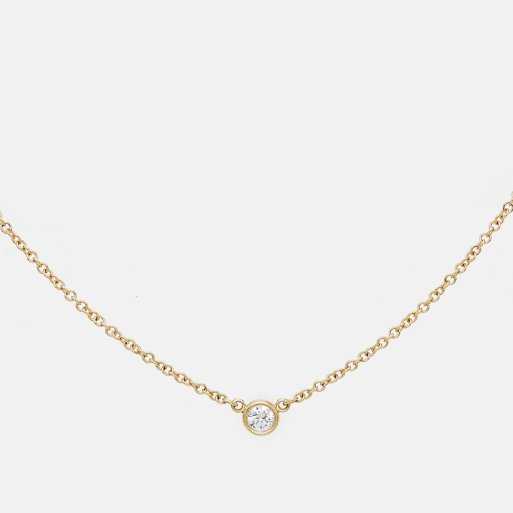 

Tiffany & Co. Elsa Peretti Diamonds by the Yard 18k Yellow Gold Necklace