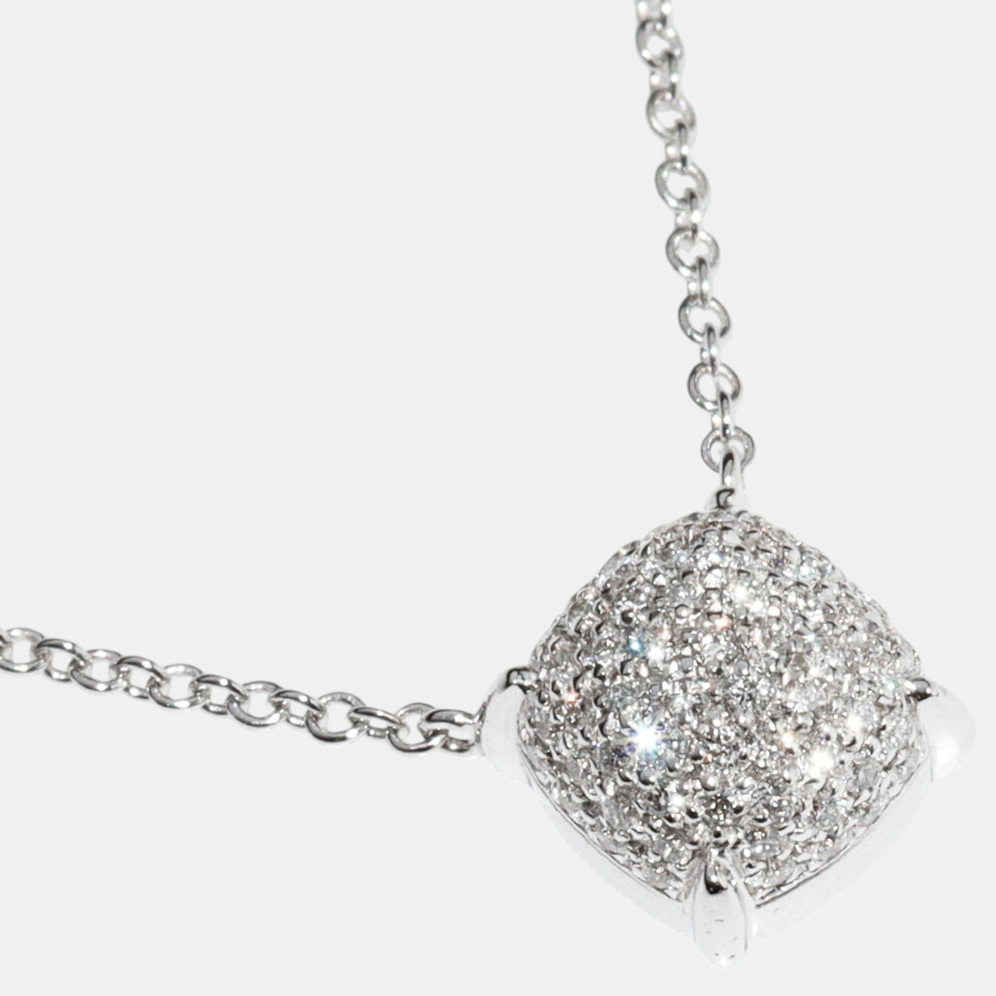 

Tiffany & Co. 18K White Gold Diamond Pendant Necklace