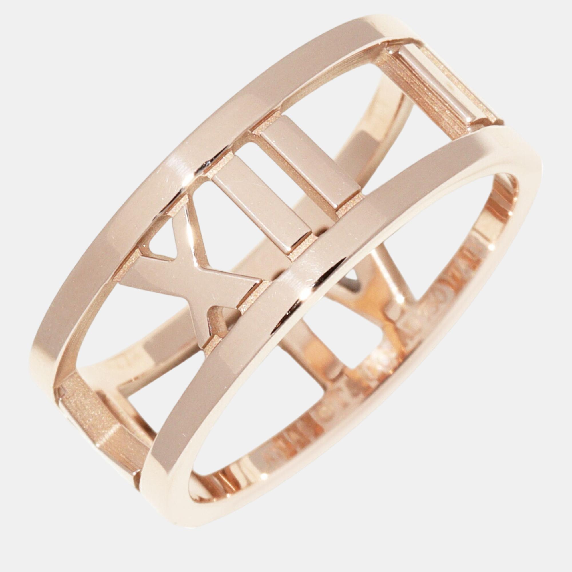 

Tiffany & Co Open Atlas Ring 18K PG Size, Pink