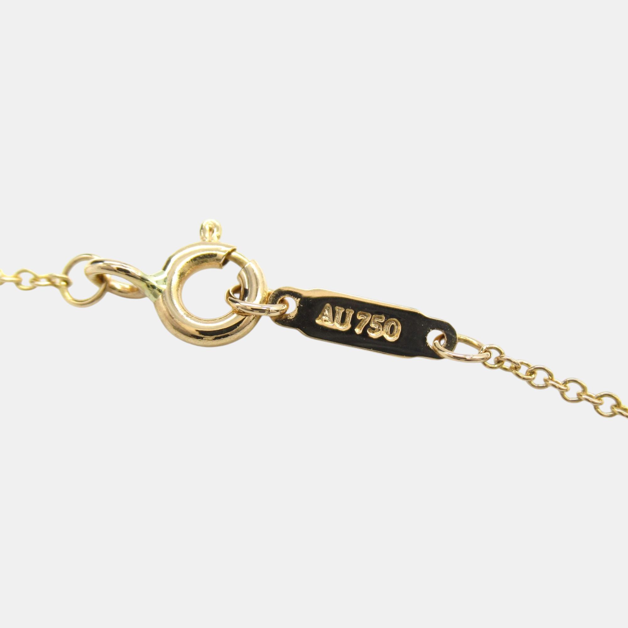 Tiffany & Co. Victoria Mini Diamond Necklace 18k Pink Gold Clear Metal 