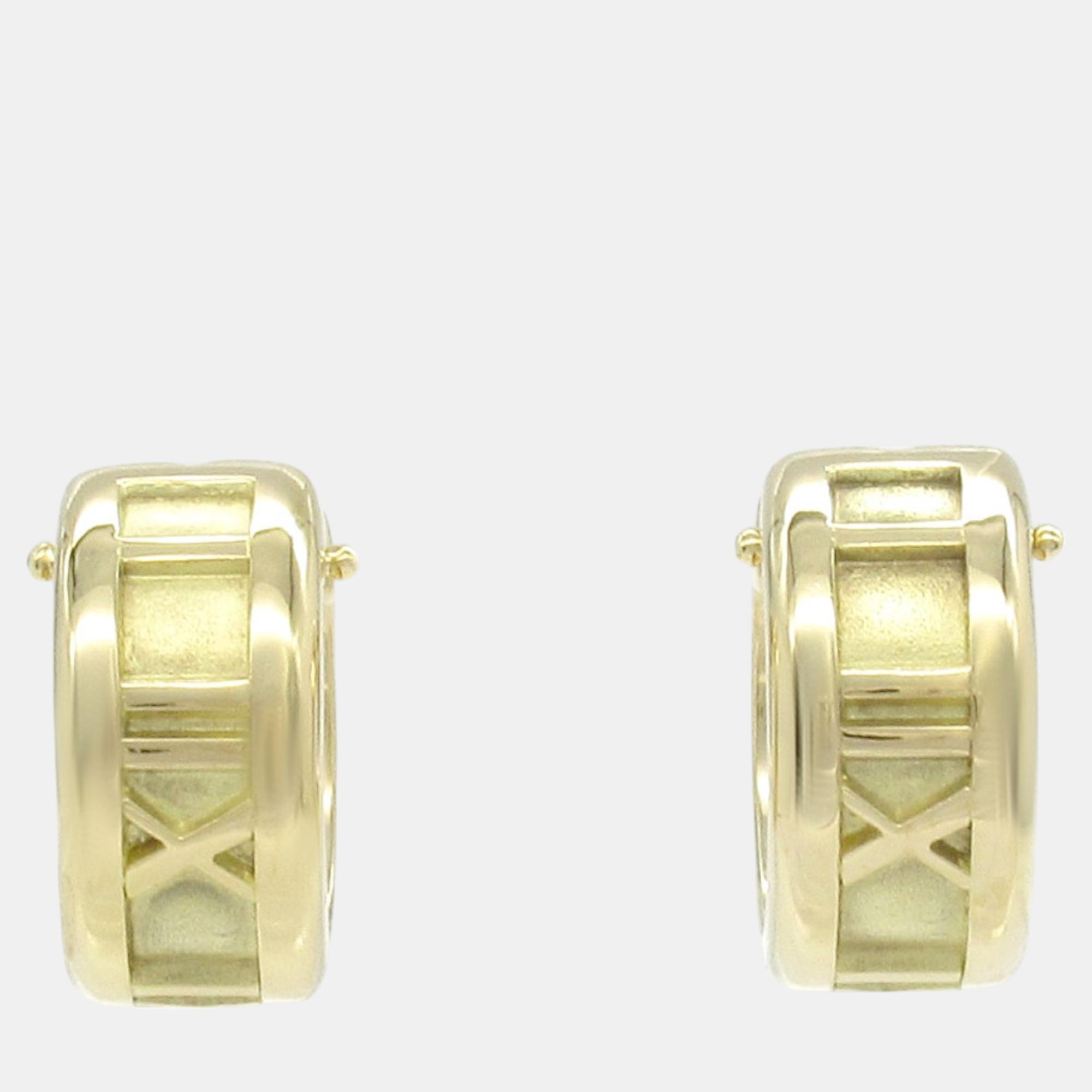 

Tiffany & Co. Atlas Hoop Earrings 18k Yellow Gold Gold Metal