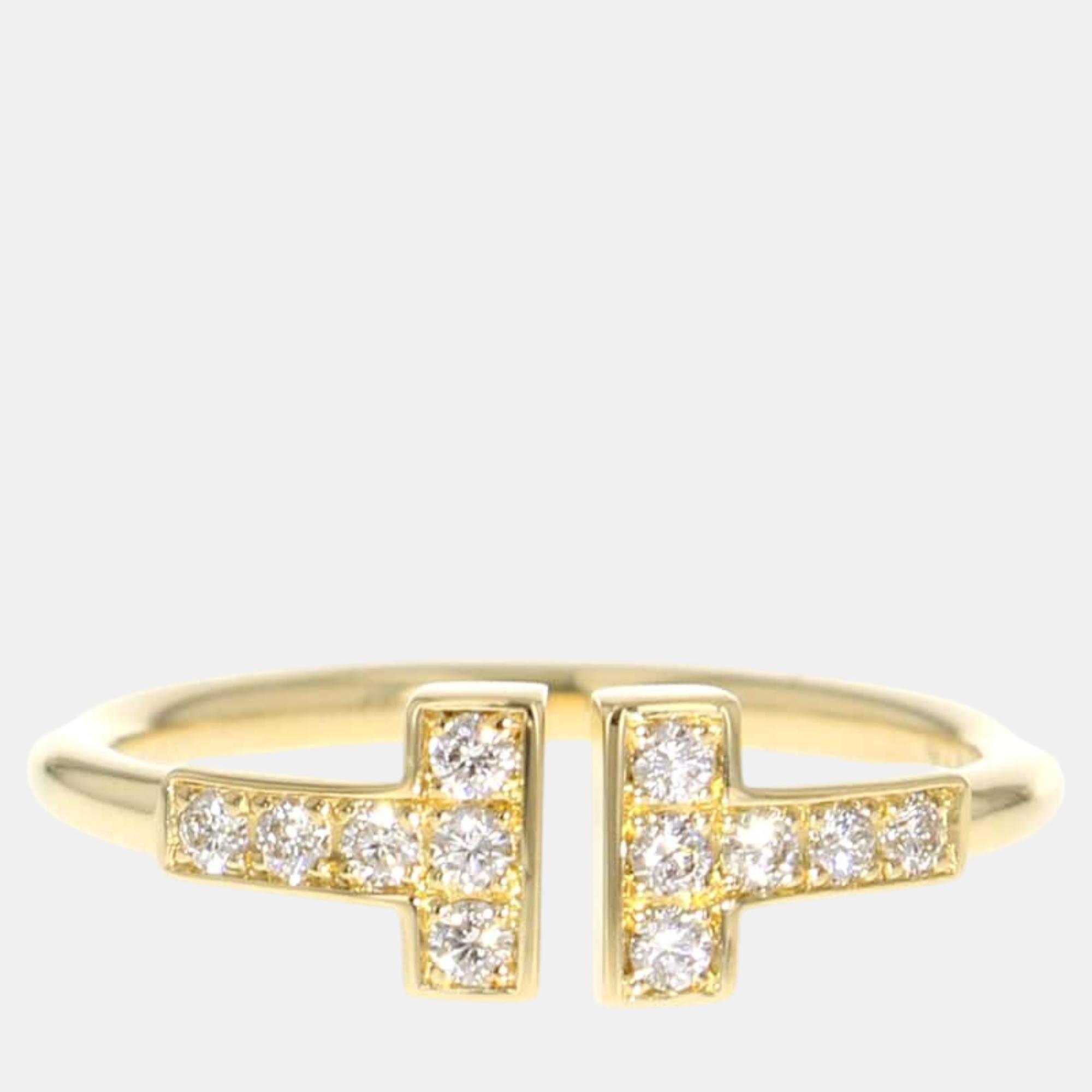 

Tiffany & Co. 18K Yellow Gold T Wire Diamond Ring