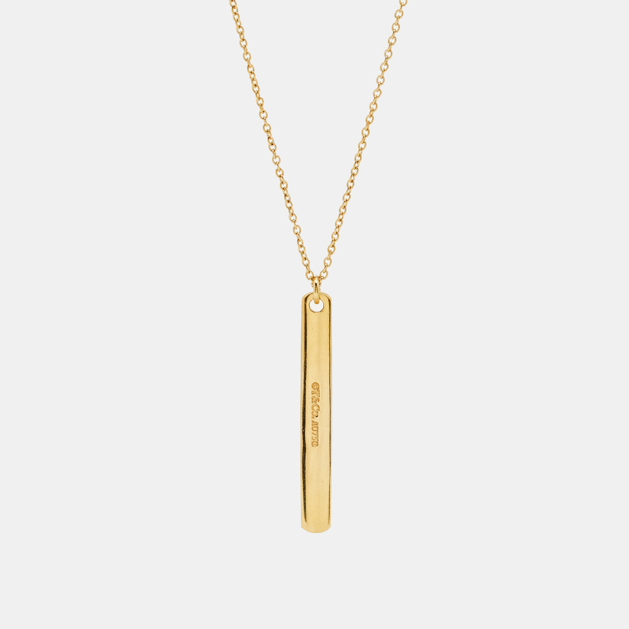 

Tiffany & Co. Tiffany 1837 Bar 18k Yellow Gold Necklace