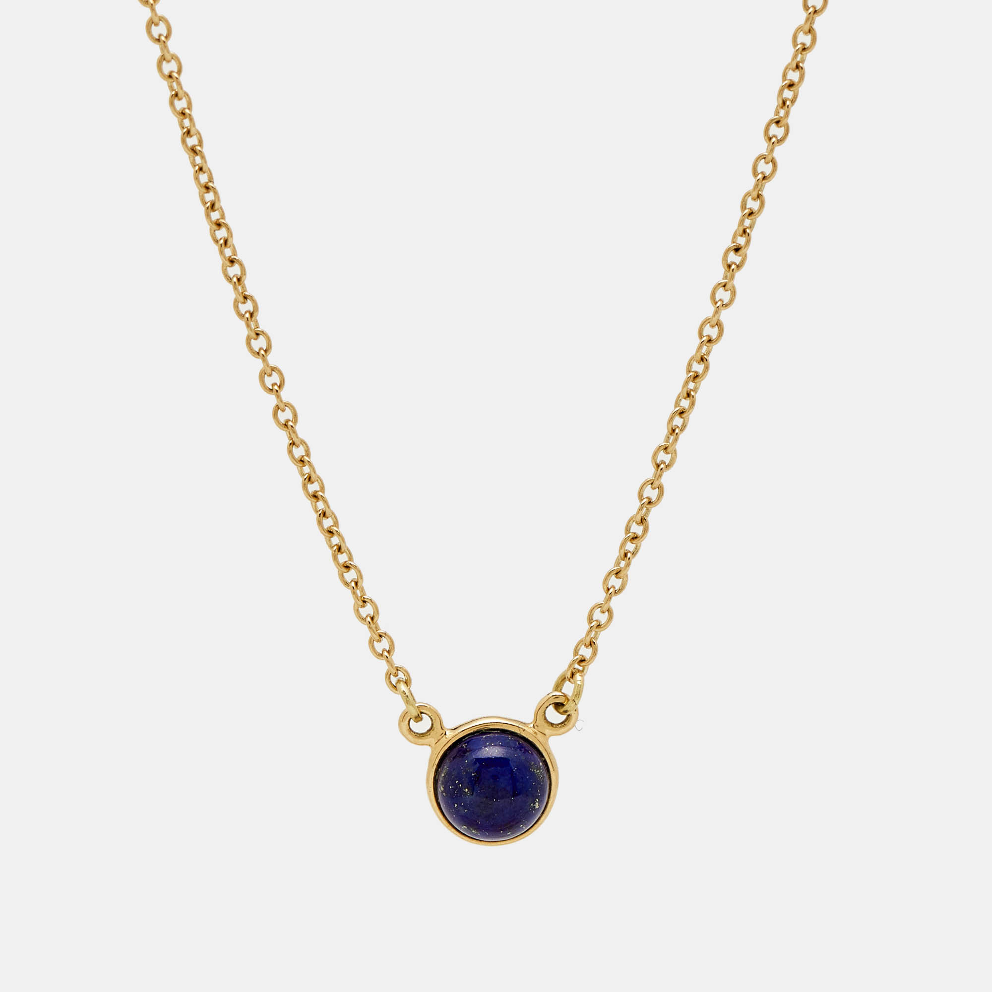 

Tiffany & Co. Elsa Peretti Lapis Lazuli 18k Yellow Gold Necklace